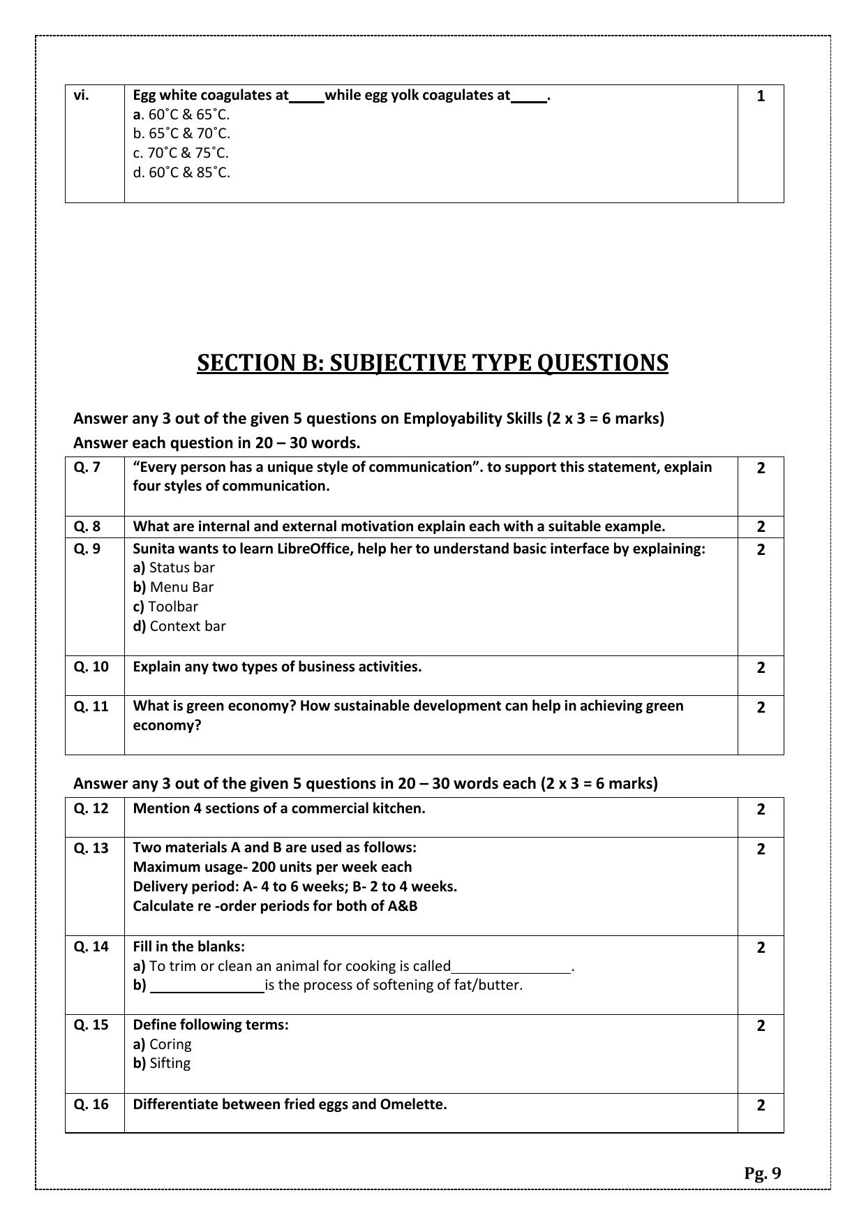 CBSE Class 11: Food Production 2025 Sample Paper - Page 9