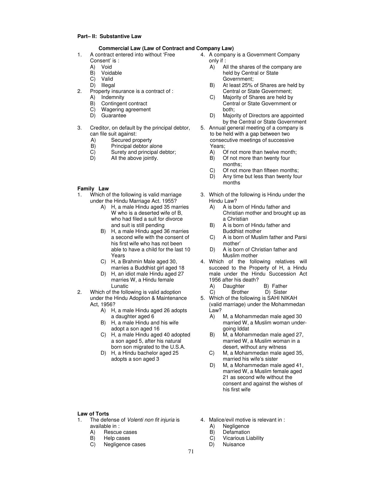 PU CET PG 2025 Sample Paper - Page 2