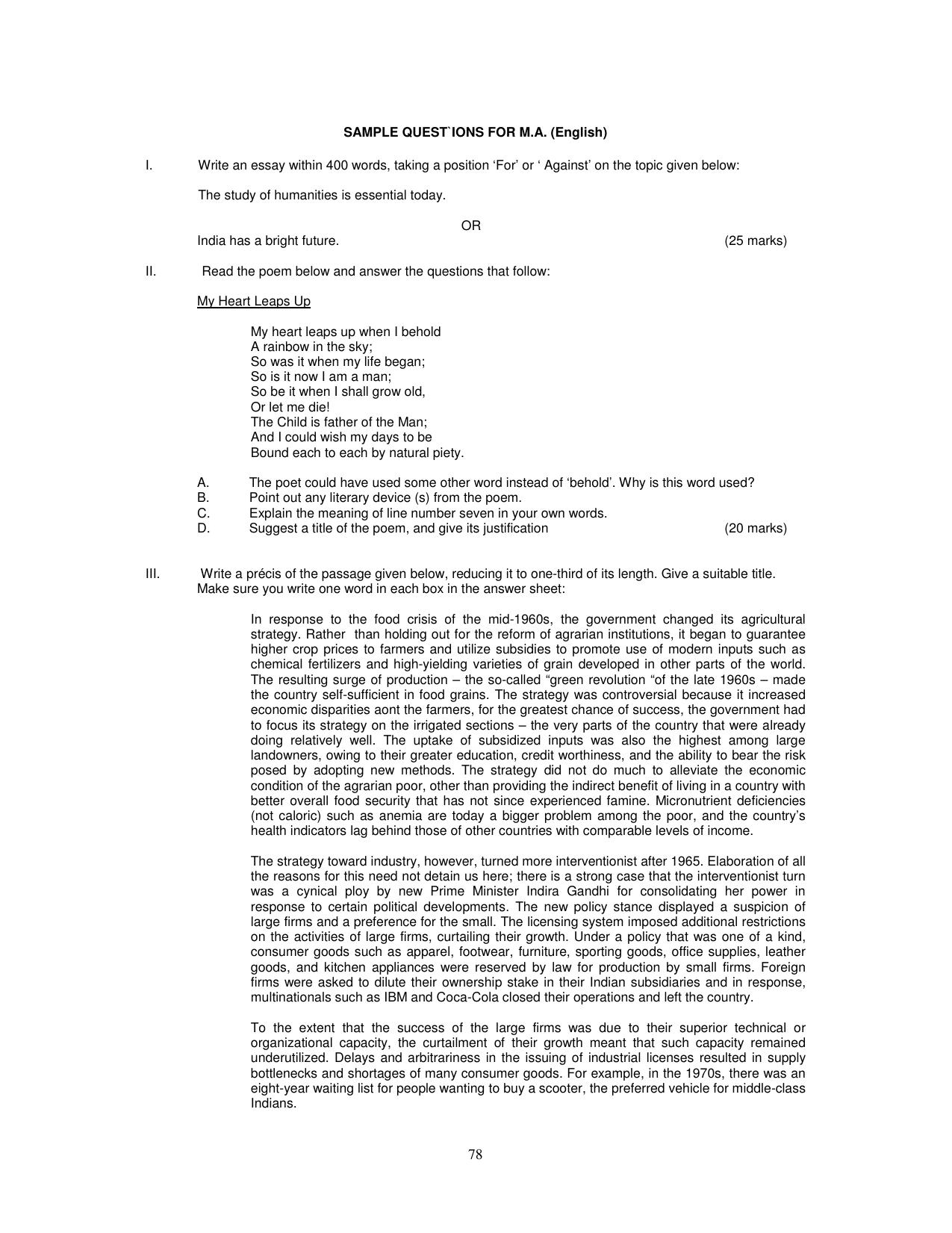 PU CET PG 2025 Sample Paper - Page 9