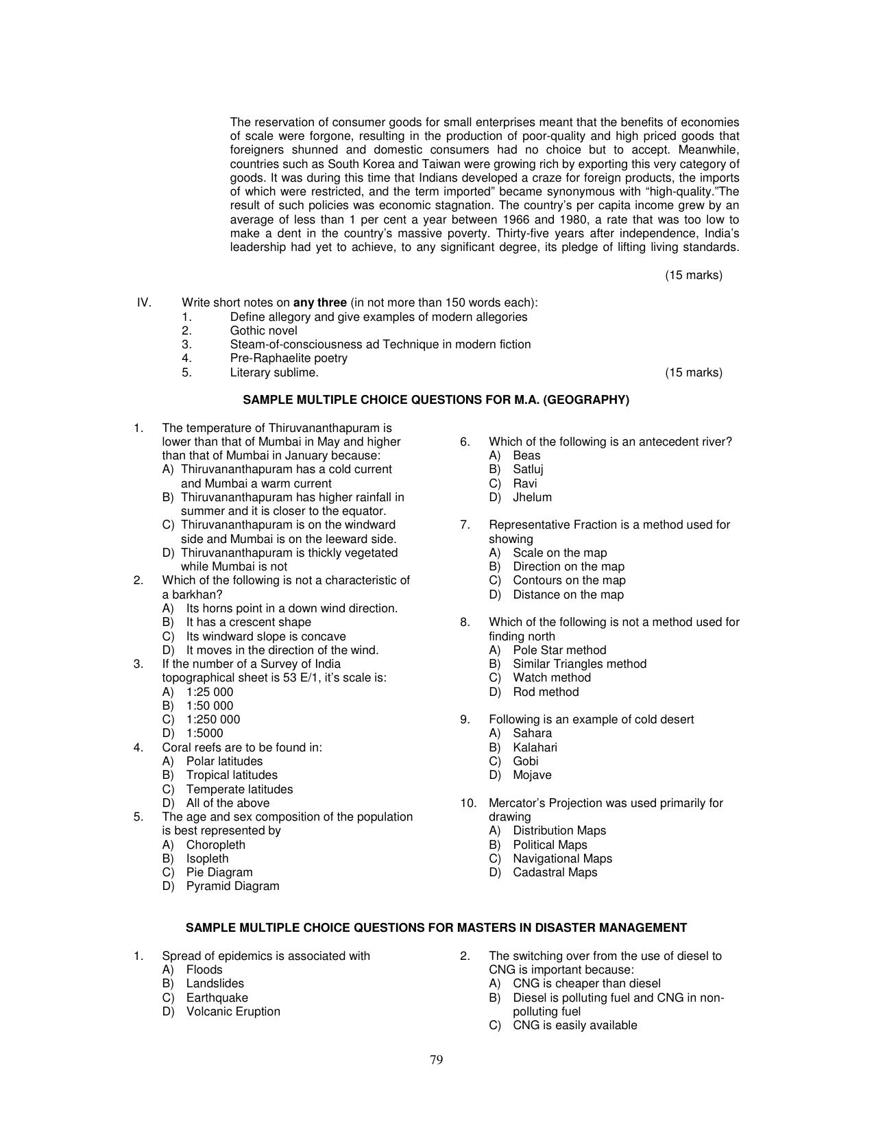 PU CET PG 2025 Sample Paper - Page 10