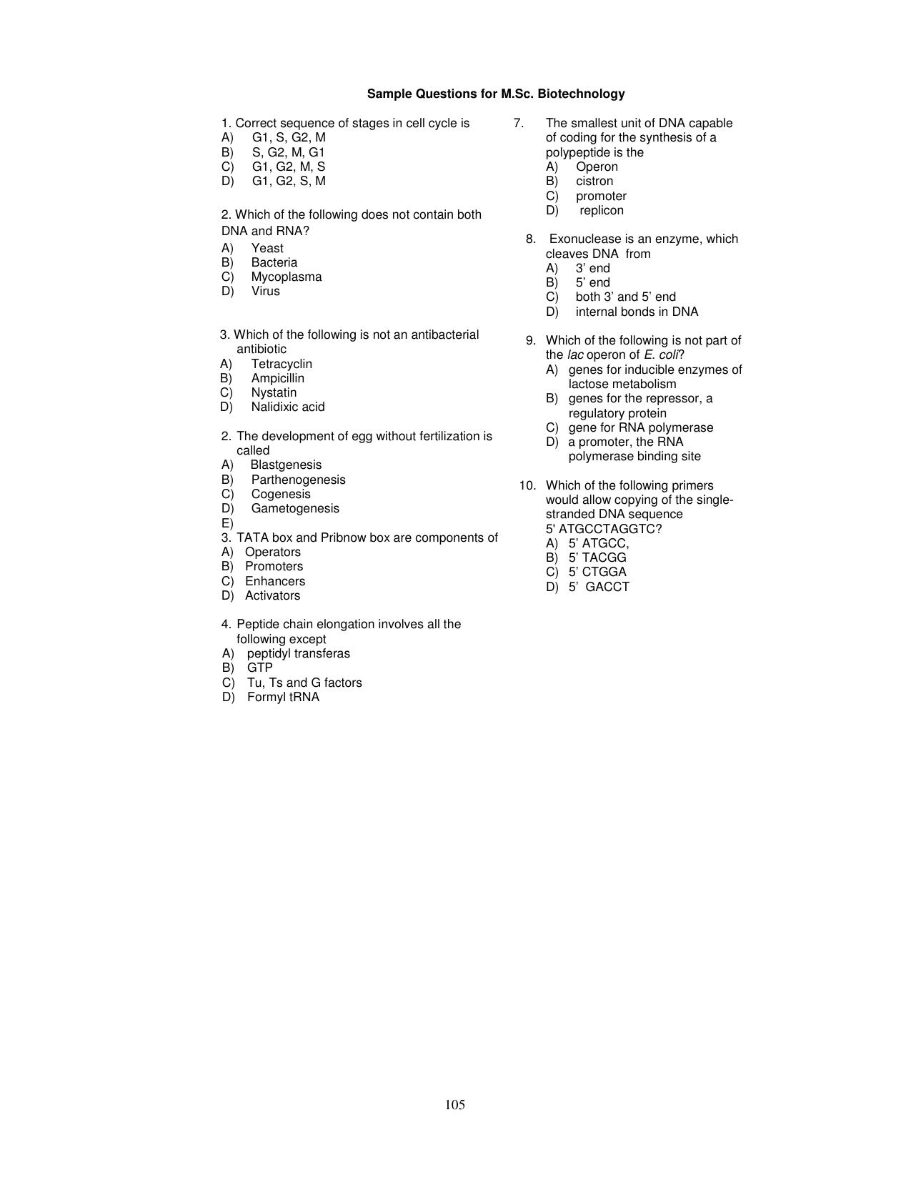 PU CET PG 2025 Sample Paper - Page 36