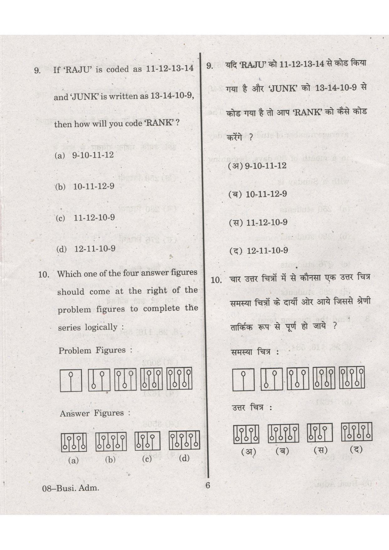 URATPG Business admin 2013 Question Paper - Page 6