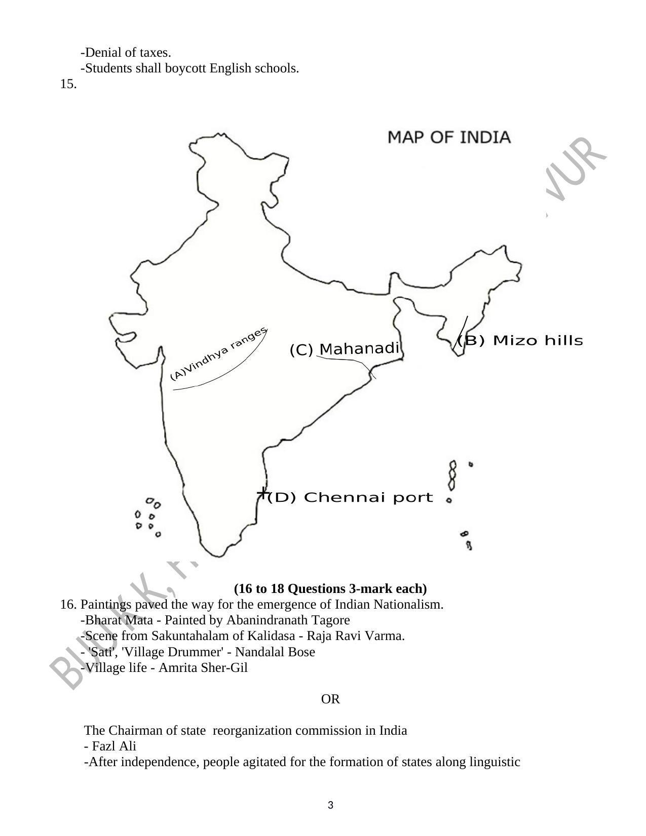 Kerala SSLC 2020 Social Science Answer Key (EM) (Model) - Page 3