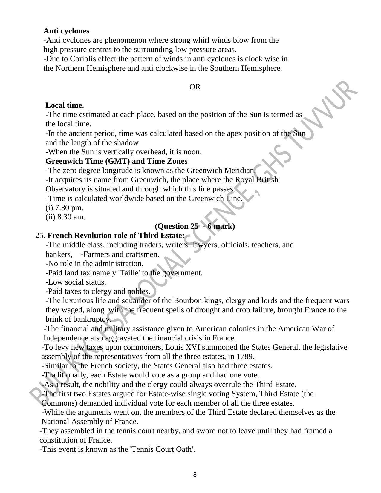 Kerala SSLC 2020 Social Science Answer Key (EM) (Model) - Page 8