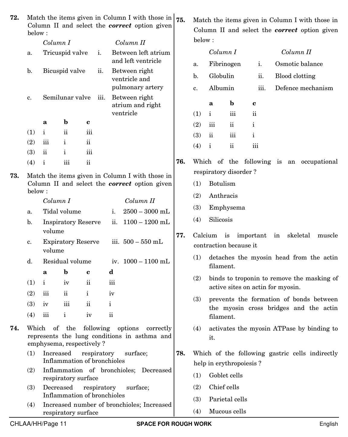 NEET English HH 2019 Question Paper - Page 11