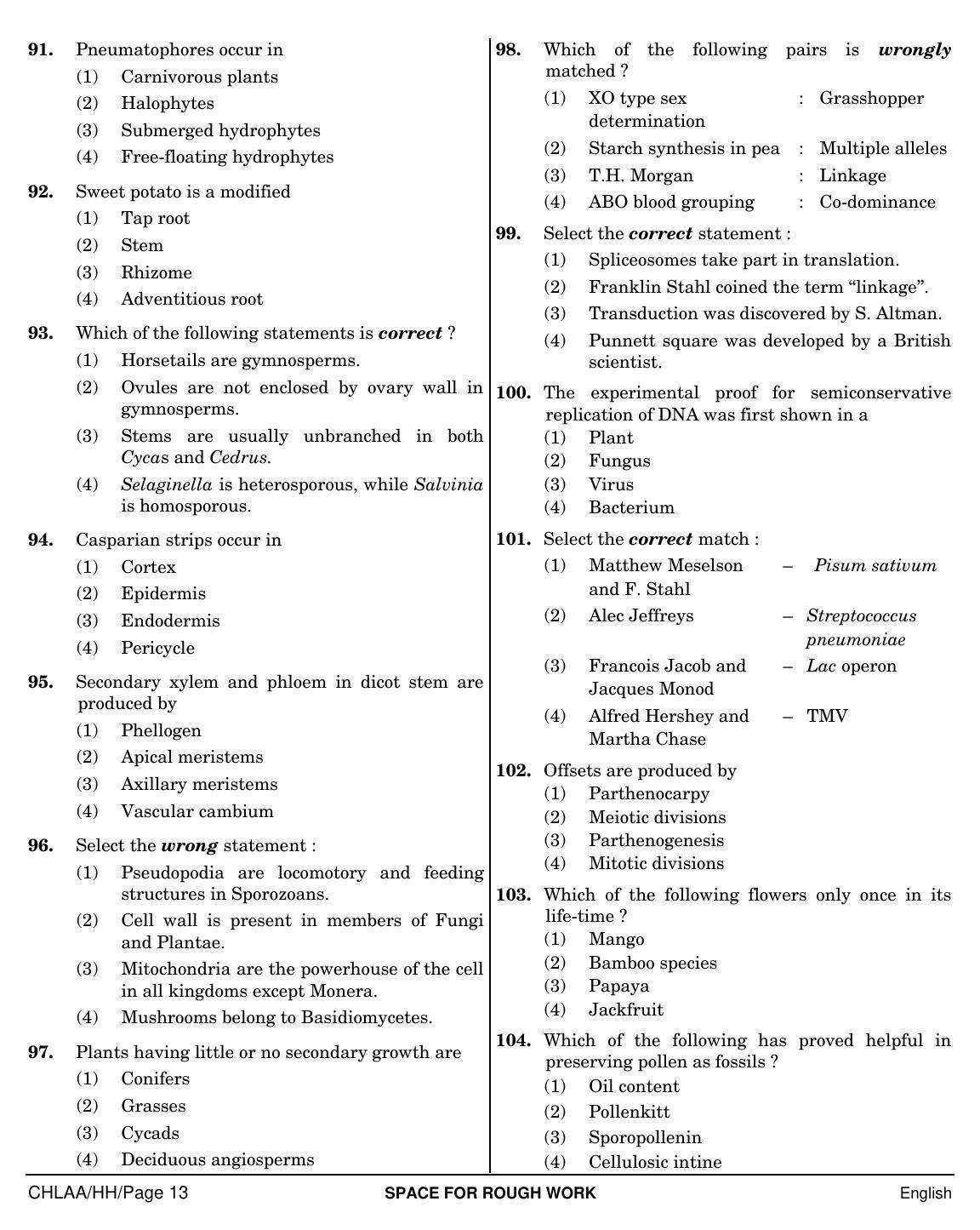 NEET English HH 2019 Question Paper - Page 13
