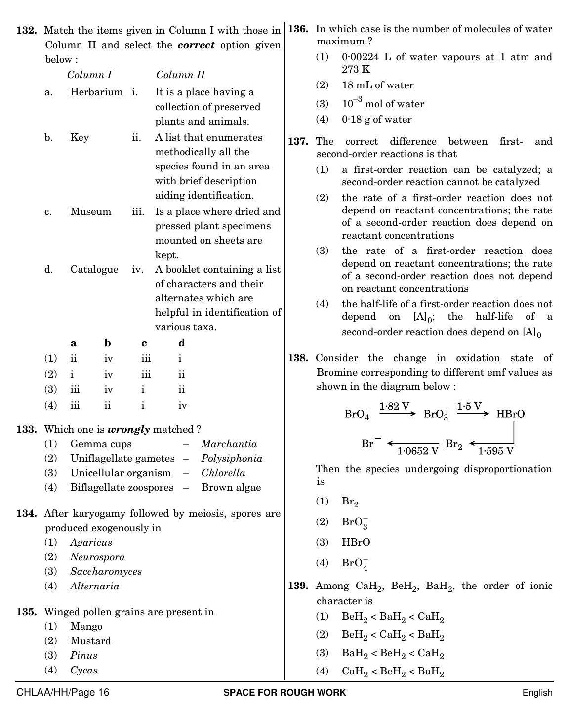 NEET English HH 2019 Question Paper - Page 16