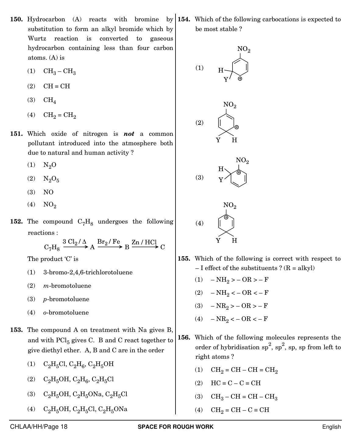 NEET English HH 2019 Question Paper - Page 18