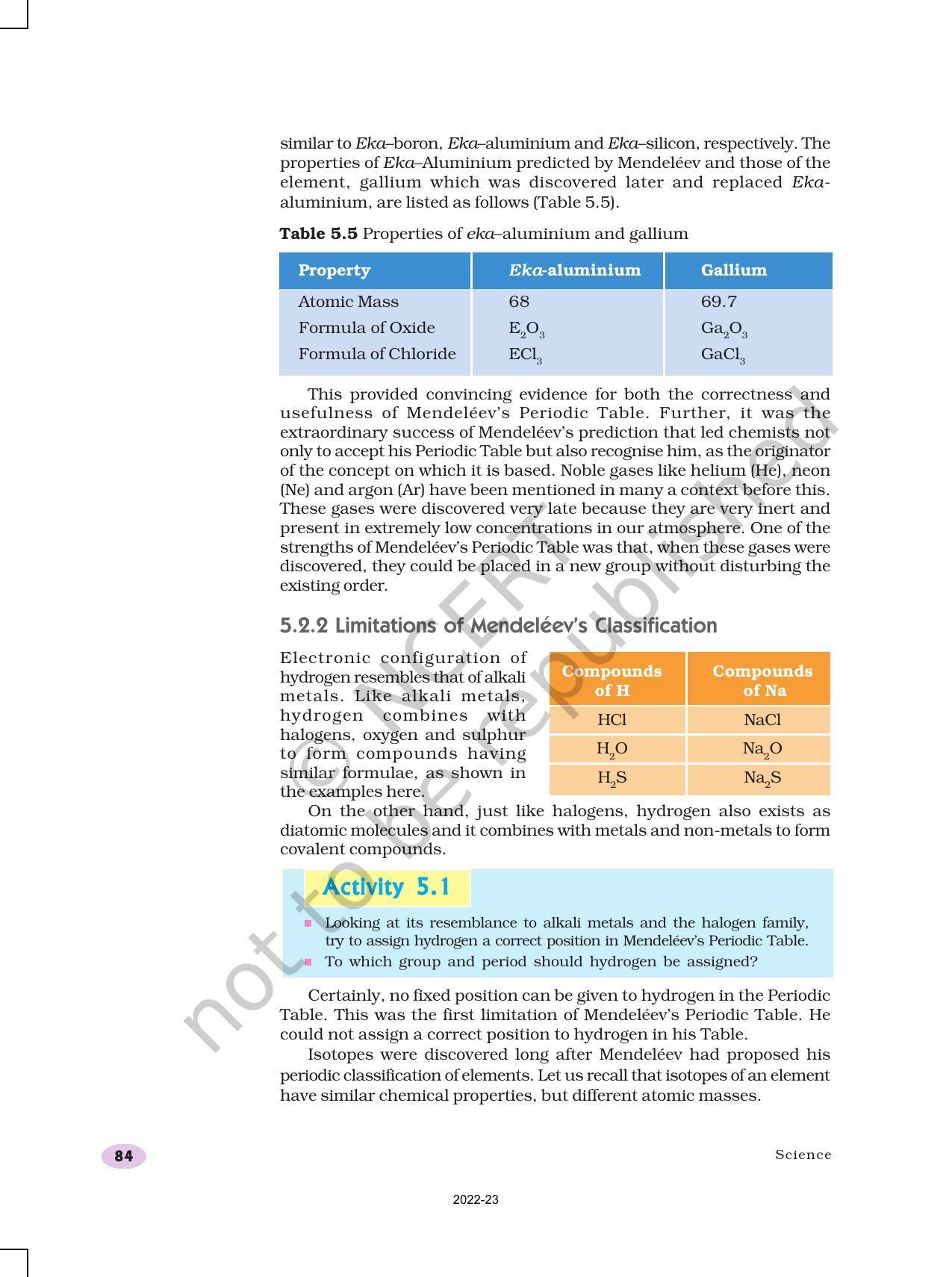 NCERT Book for Class 10 Science Chapter 5 Periodic Classification of Elements - Page 6
