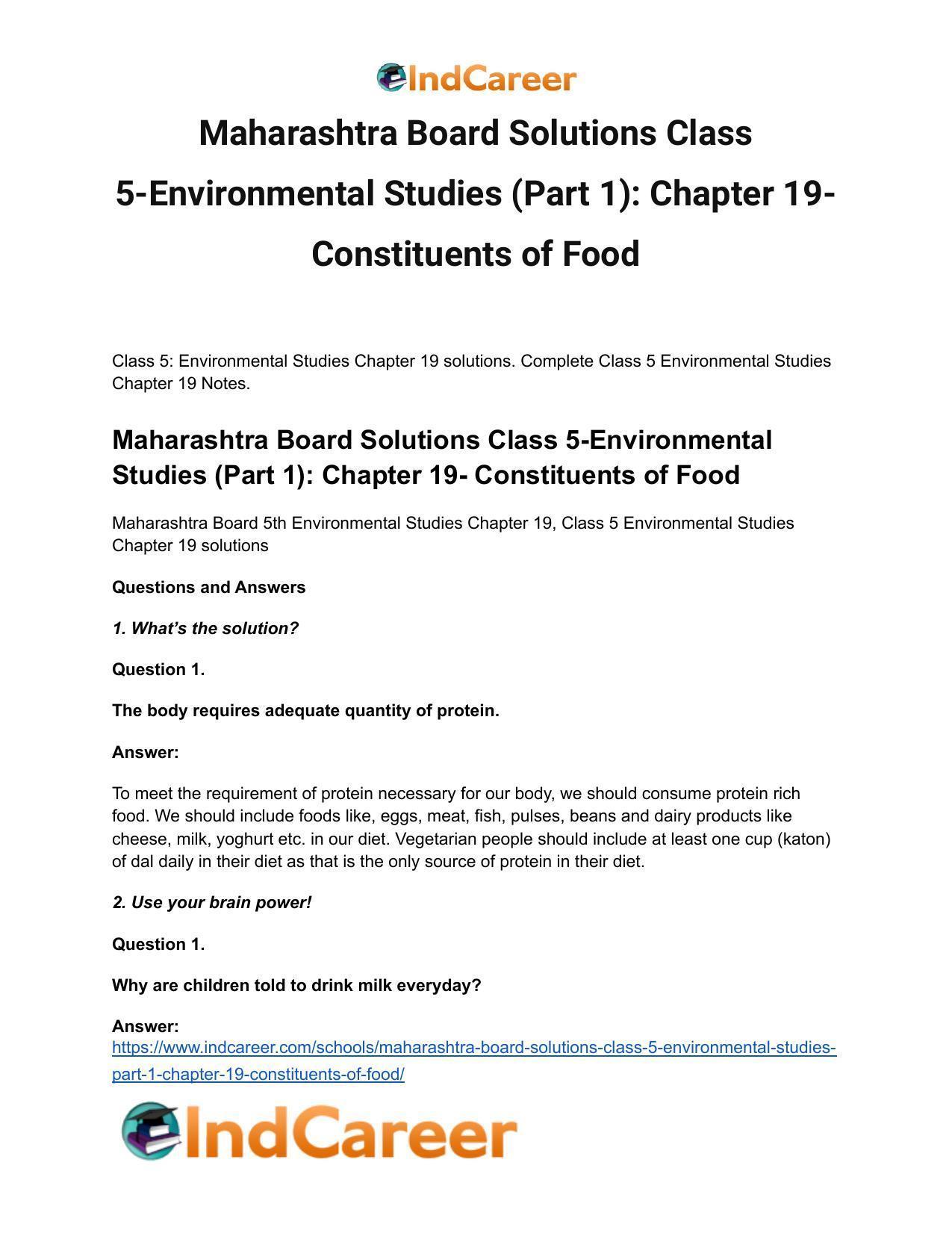 Maharashtra Board Solutions Class 5-Environmental Studies (Part 1): Chapter 19- Constituents of Food - Page 2