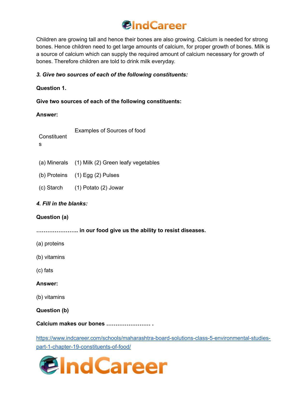 Maharashtra Board Solutions Class 5-Environmental Studies (Part 1): Chapter 19- Constituents of Food - Page 3