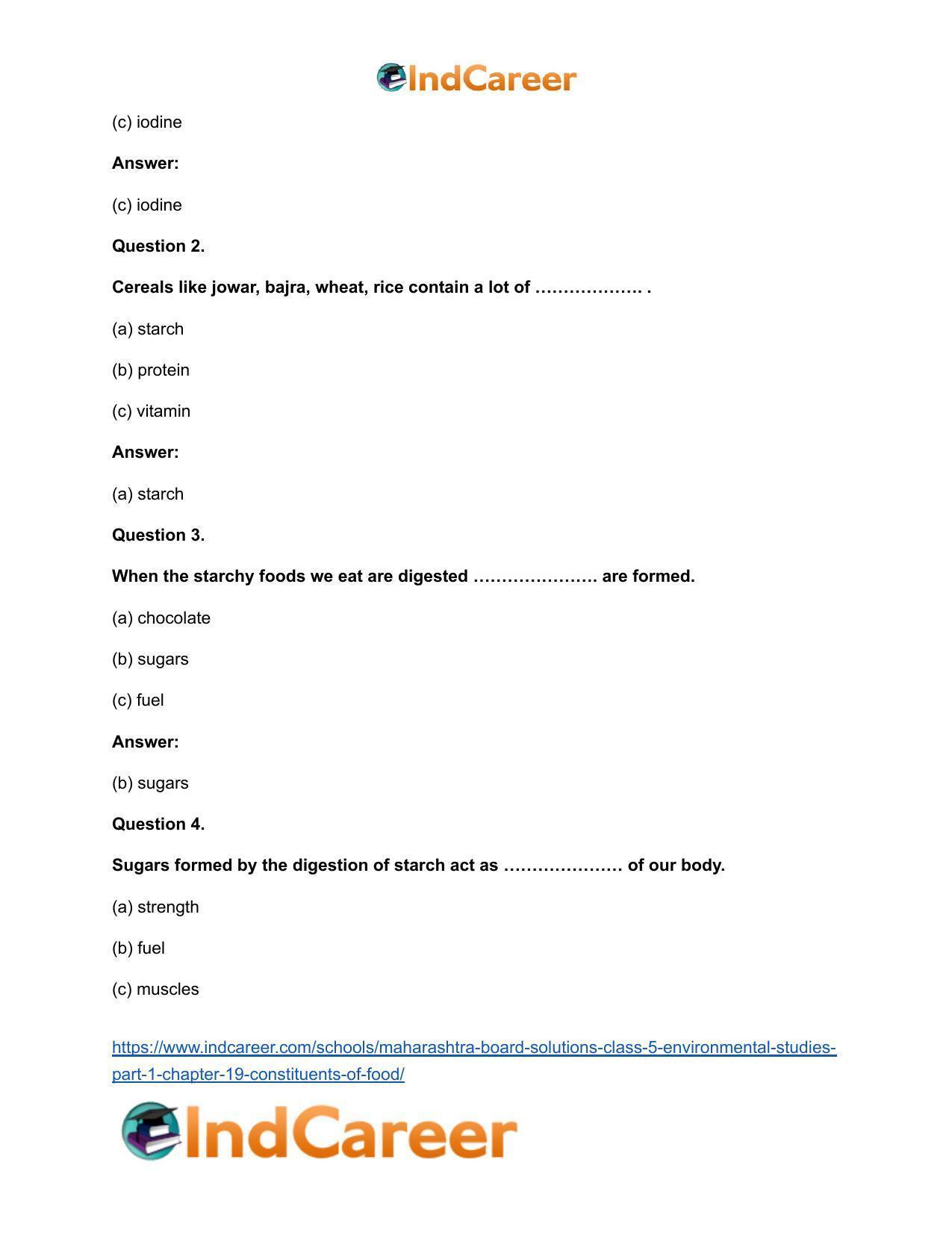 Maharashtra Board Solutions Class 5-Environmental Studies (Part 1): Chapter 19- Constituents of Food - Page 7