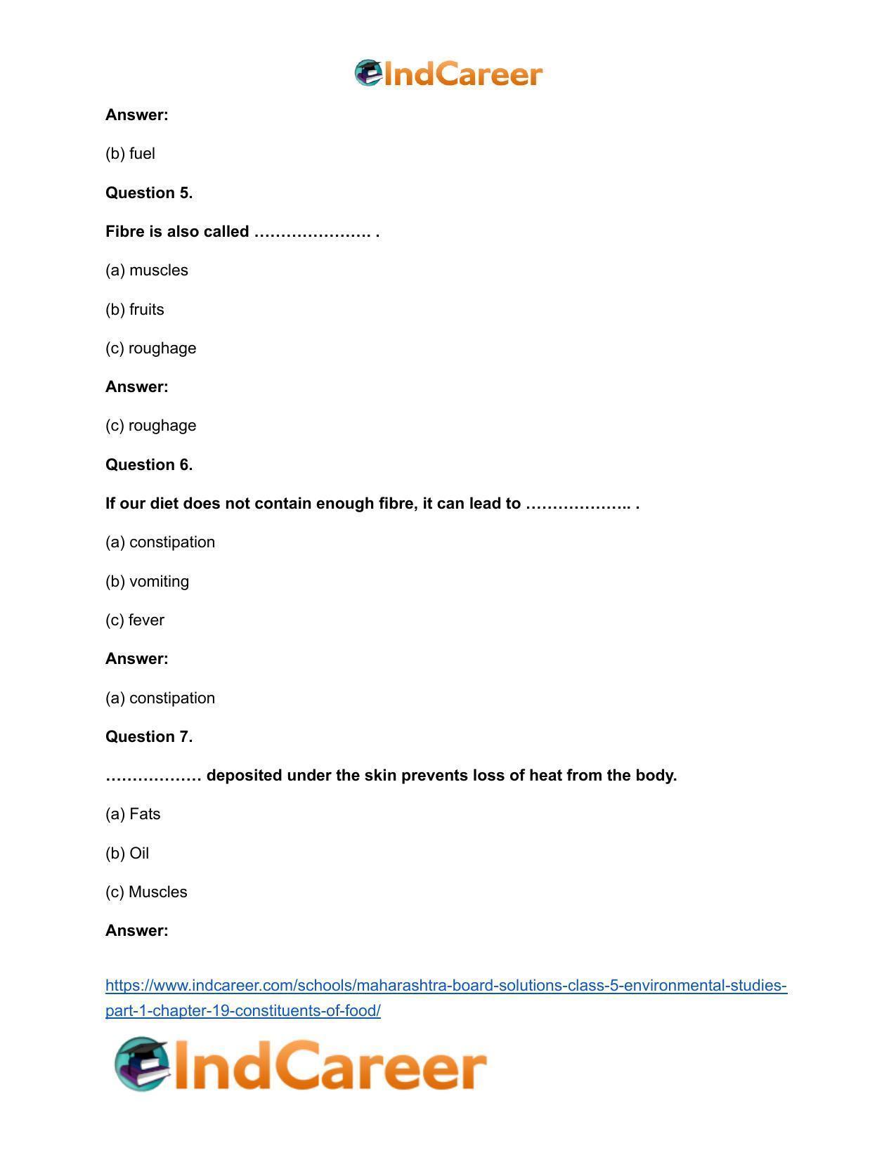 Maharashtra Board Solutions Class 5-Environmental Studies (Part 1): Chapter 19- Constituents of Food - Page 8