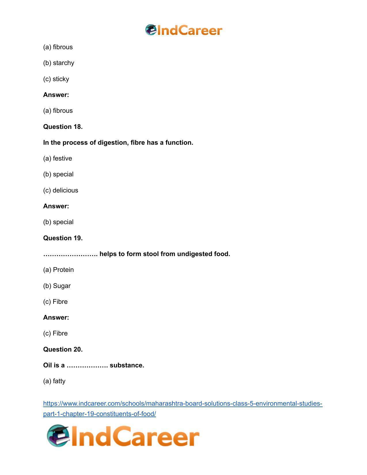 Maharashtra Board Solutions Class 5-Environmental Studies (Part 1): Chapter 19- Constituents of Food - Page 12