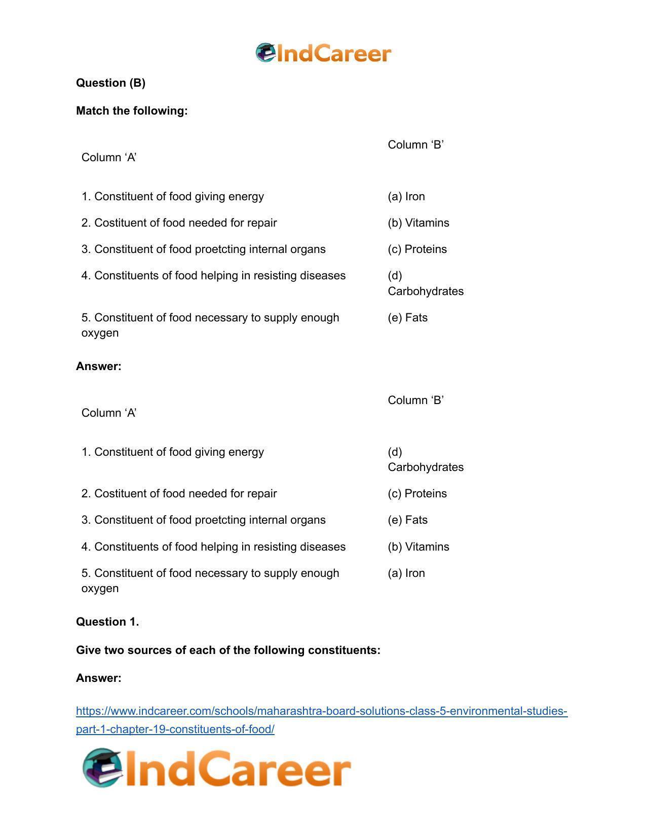 Maharashtra Board Solutions Class 5-Environmental Studies (Part 1): Chapter 19- Constituents of Food - Page 16