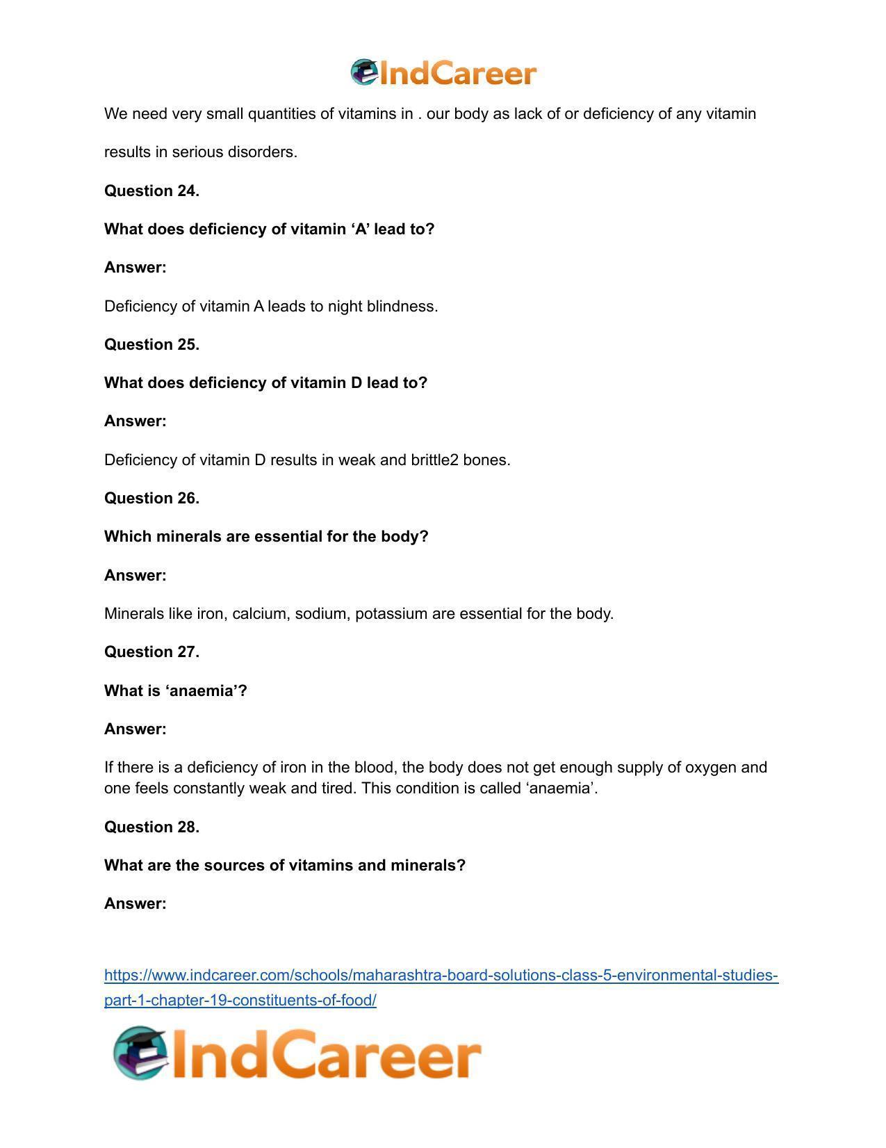 Maharashtra Board Solutions Class 5-Environmental Studies (Part 1): Chapter 19- Constituents of Food - Page 22