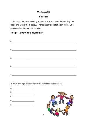 Worksheet for Class 1 English Assignment 80