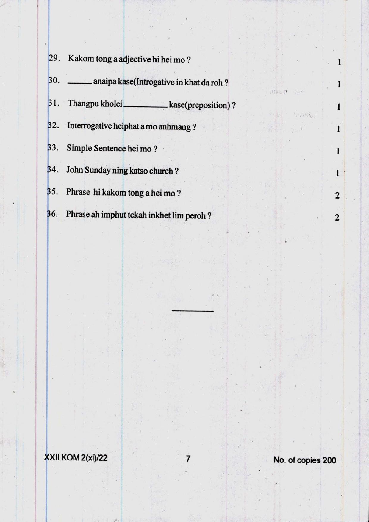 COHSEM 12th Question Papers 2022 Kom (M.I.L.) - Page 7