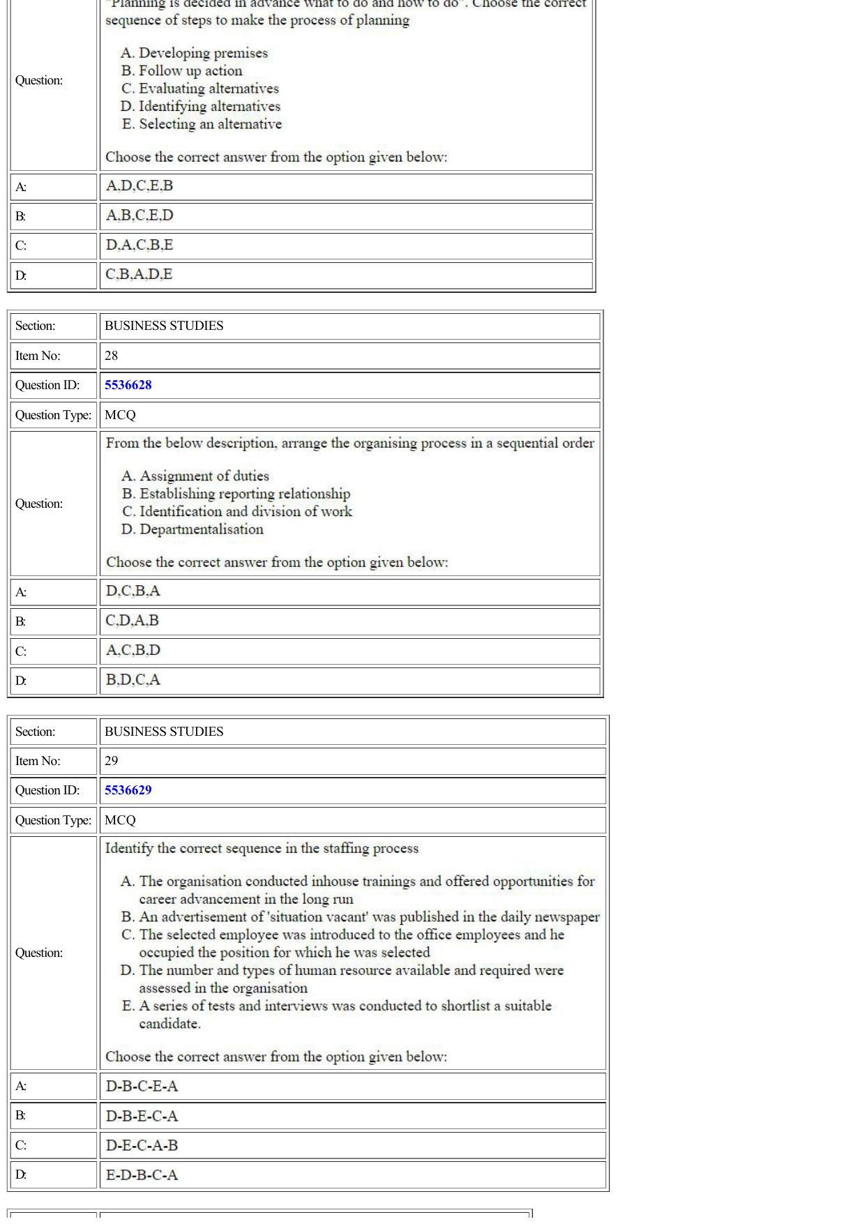 CUET 2022 Question Paper of Business Studies - Page 8
