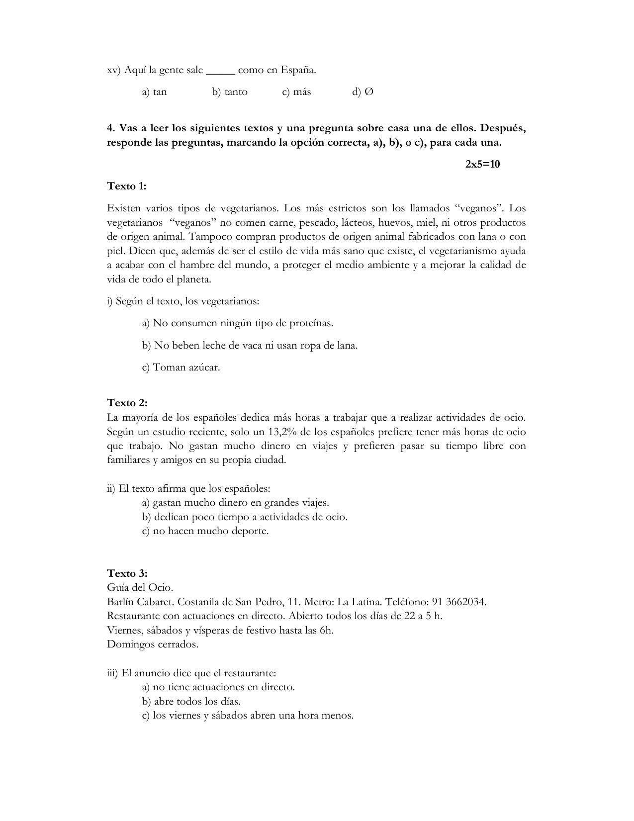 CBSE Class 10 Spanish Sample Paper 2021-22 - Page 4