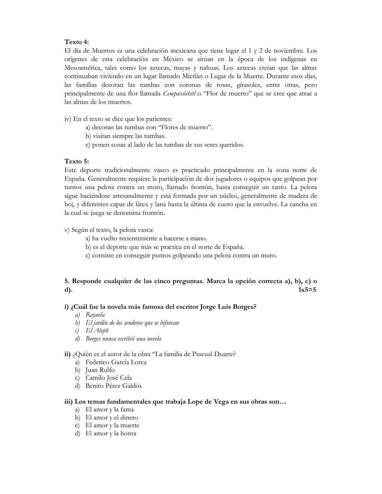CBSE Class 10 Spanish Sample Paper 2021-22 - Page 5