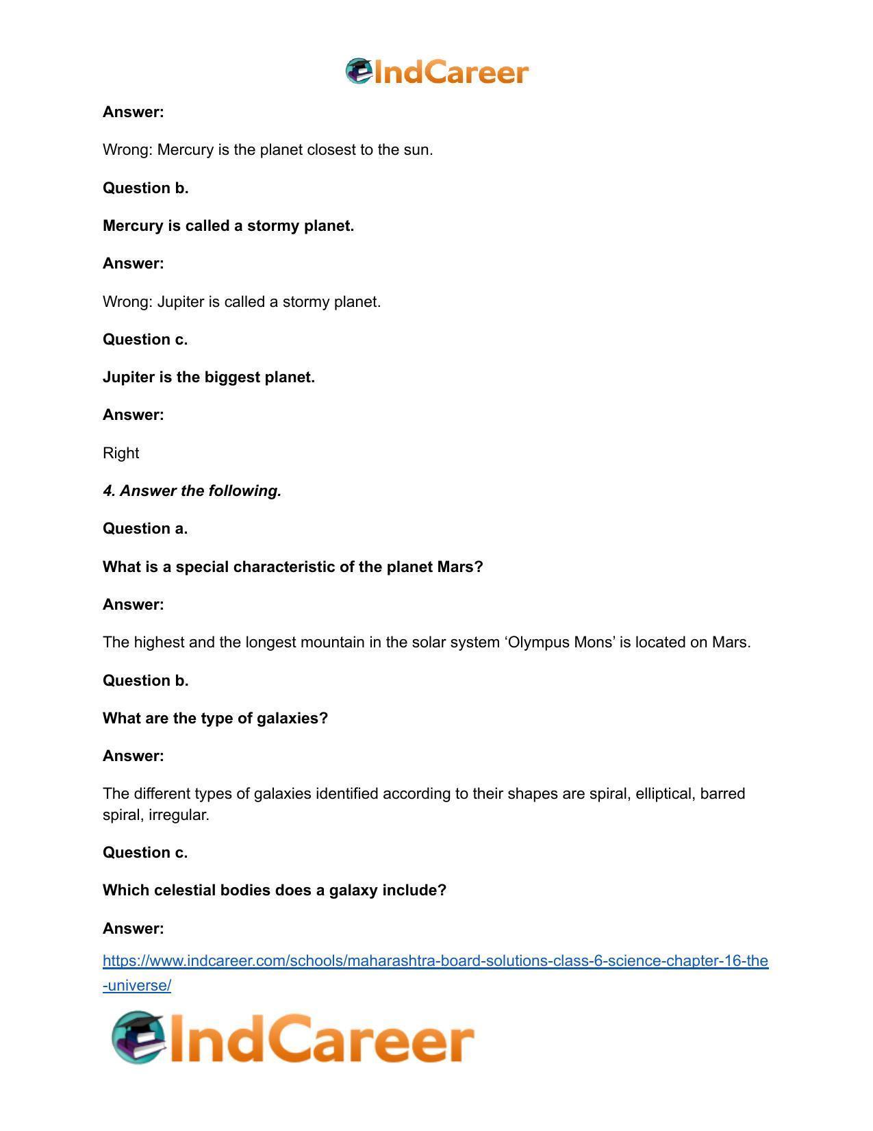 Maharashtra Board Solutions Class 6-Science: Chapter 16- The Universe - Page 5
