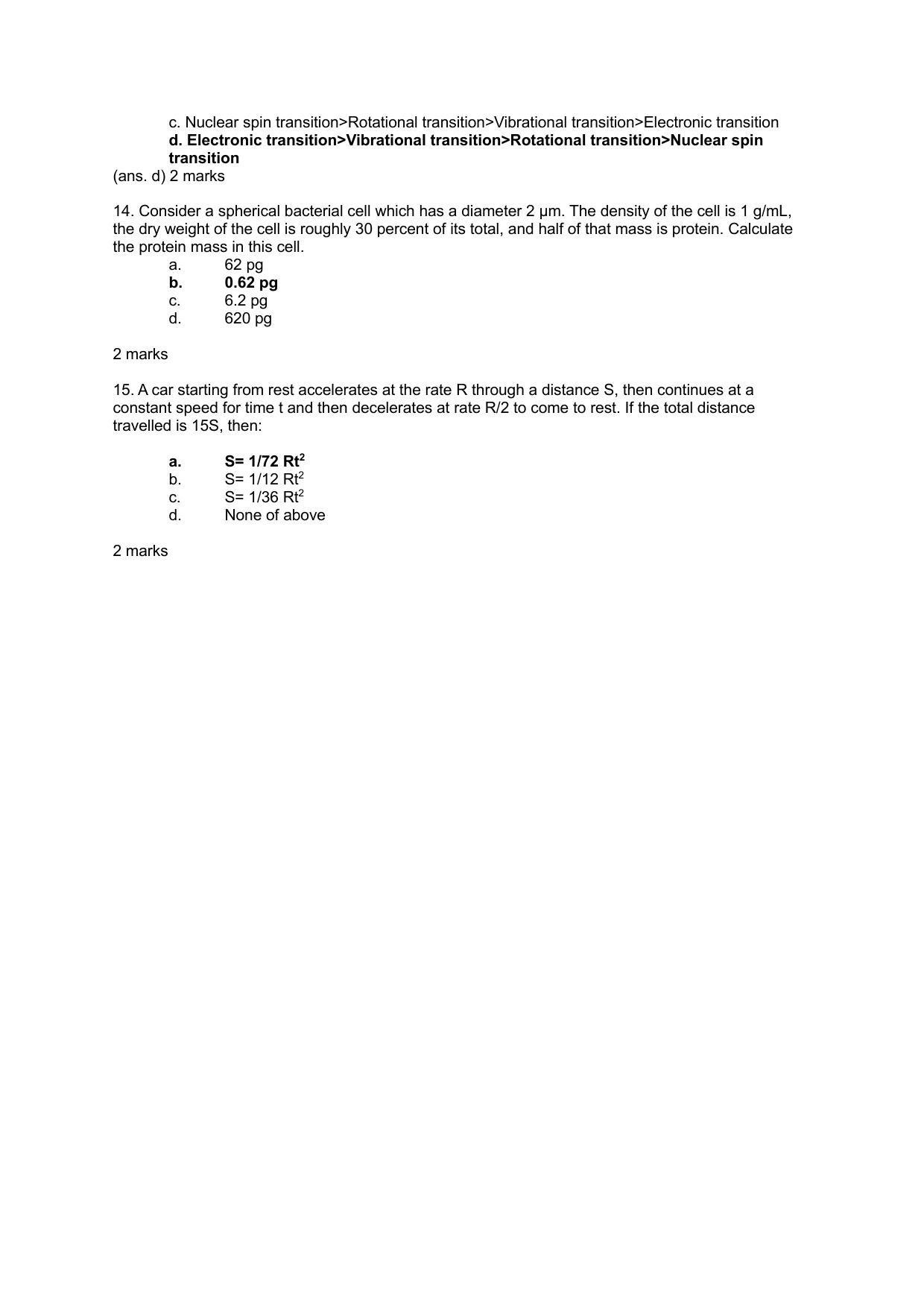 TIFR GS 2024 Biology Question Paper - Page 6