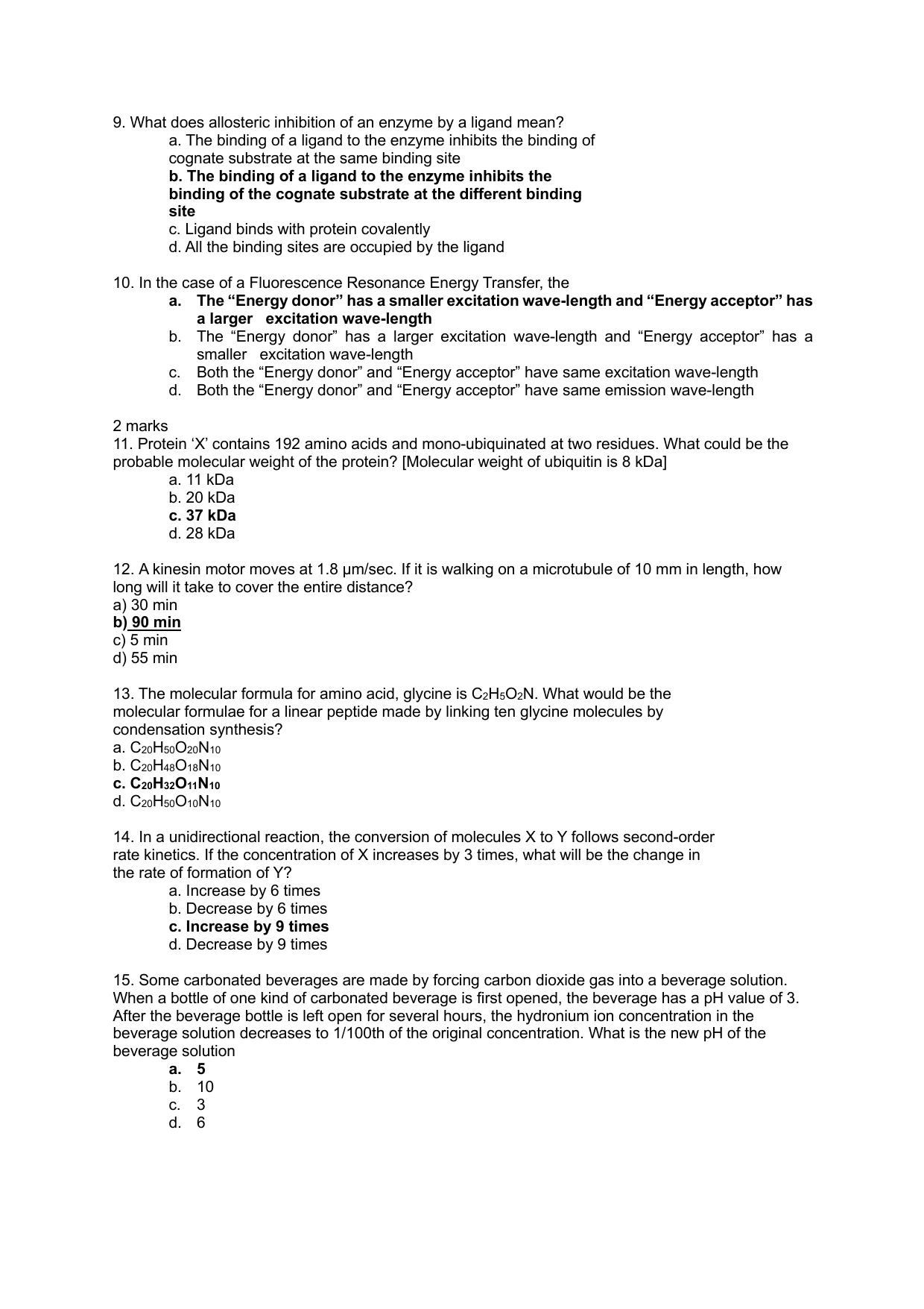TIFR GS 2024 Biology Question Paper - Page 8