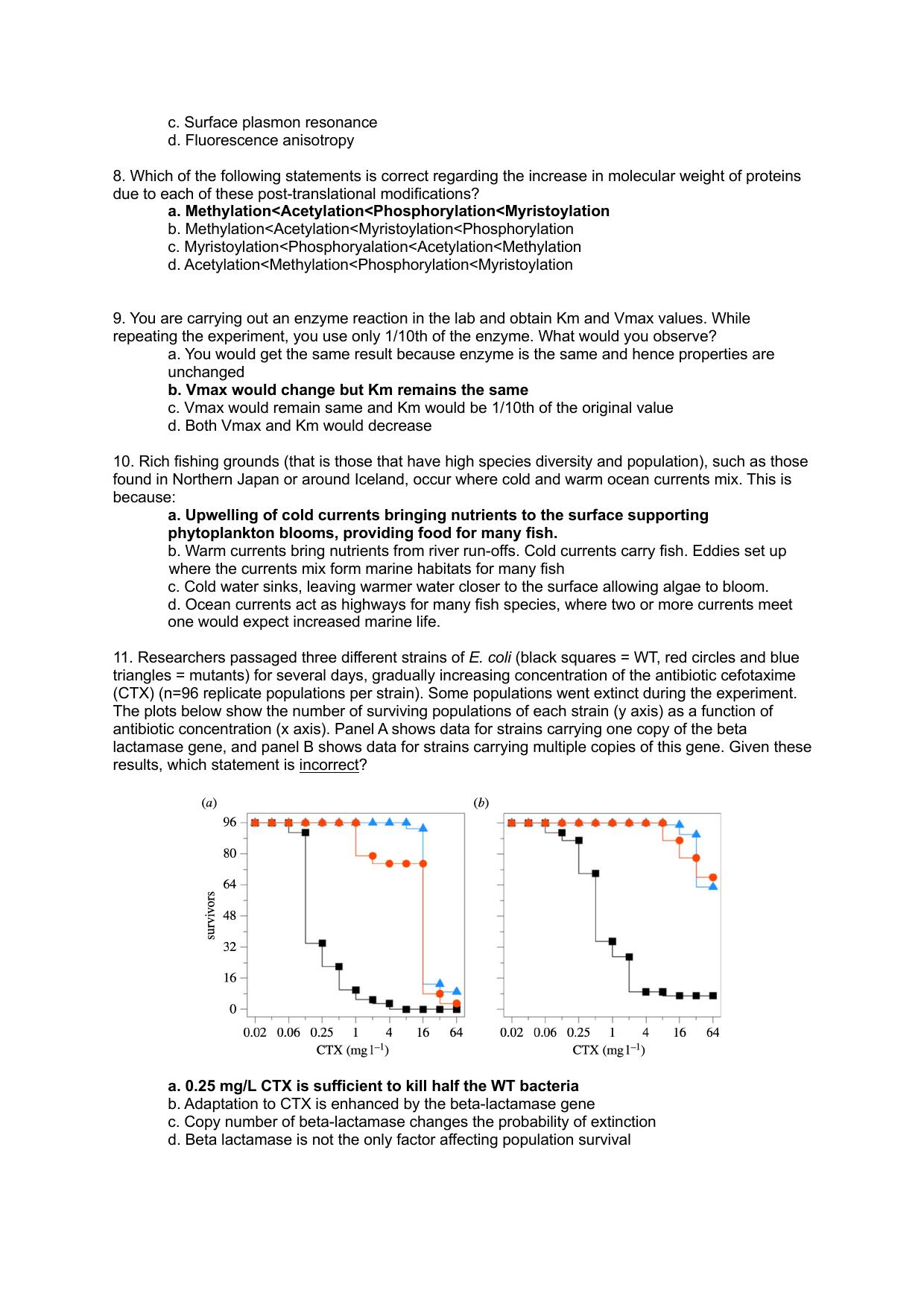 TIFR GS 2024 Biology Question Paper - Page 10