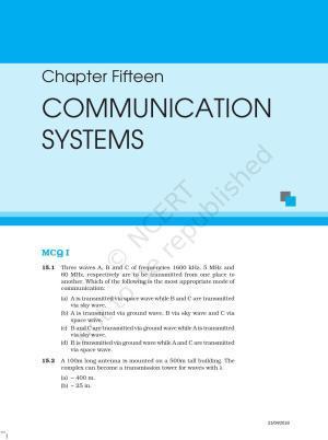 NCERT Exemplar Book for Class 12 Physics: Chapter 15 Communication Systems
