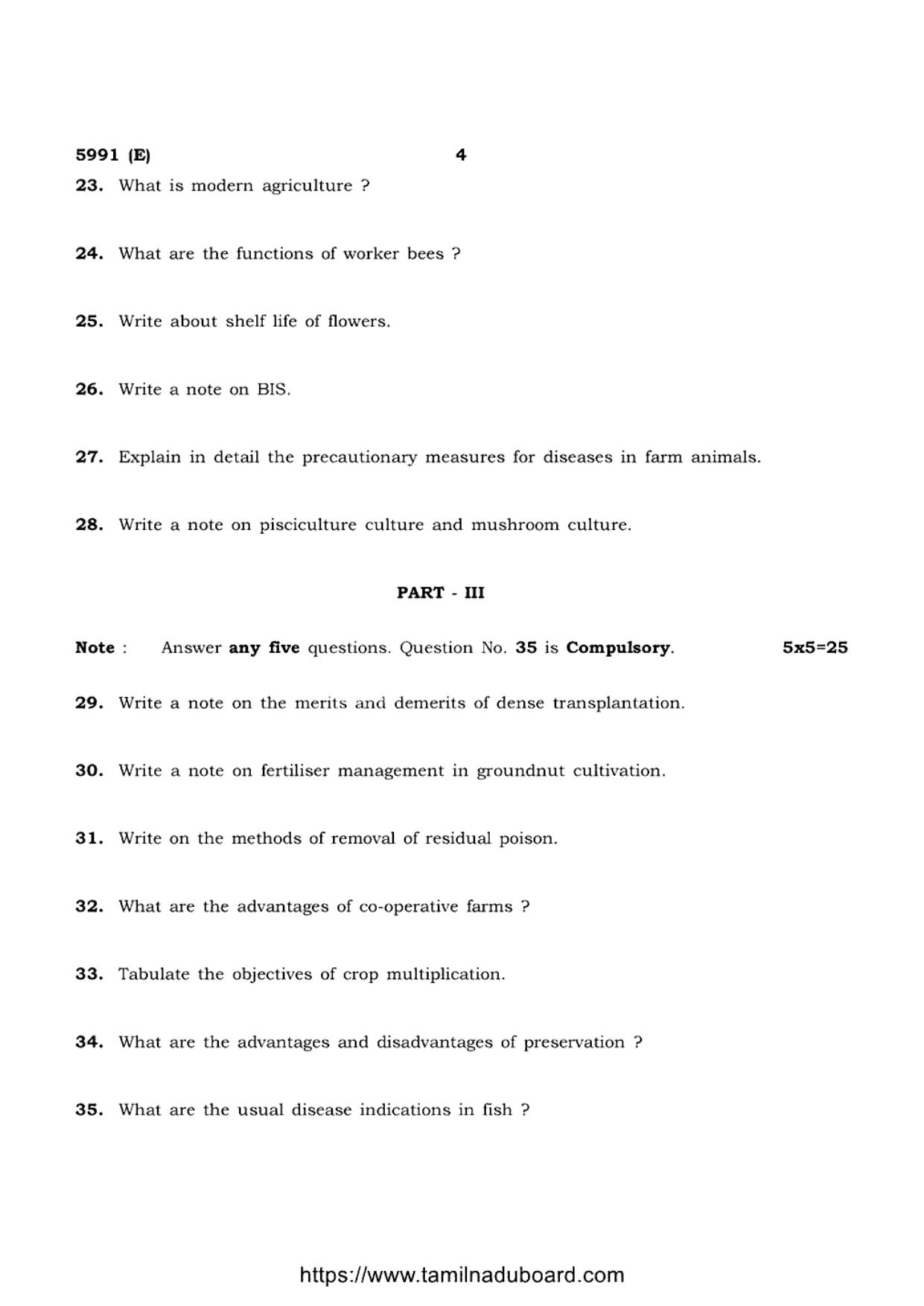 TN Class 12 Agricultural Science 5991 E Question Papers 2022 - Page 4