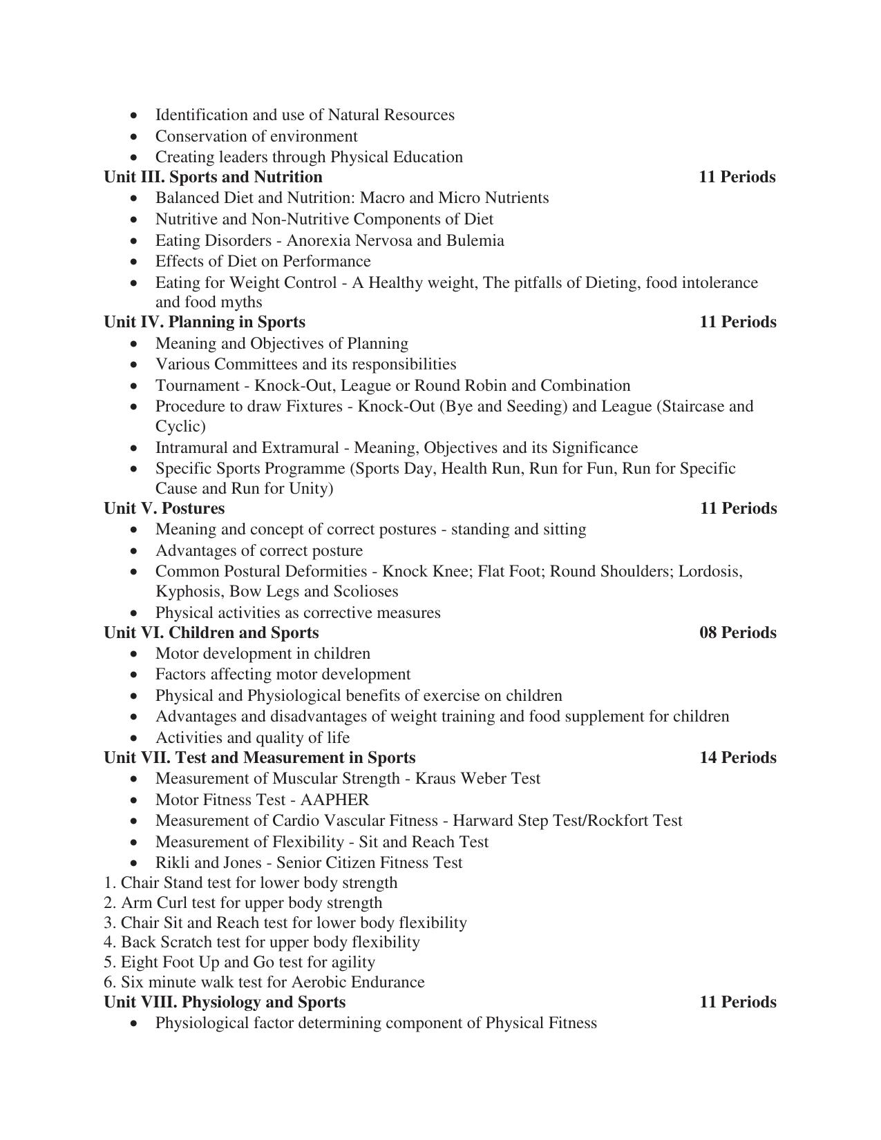 Meghalaya Board Physical Education Syllabus for Class XI & XII - Page 4