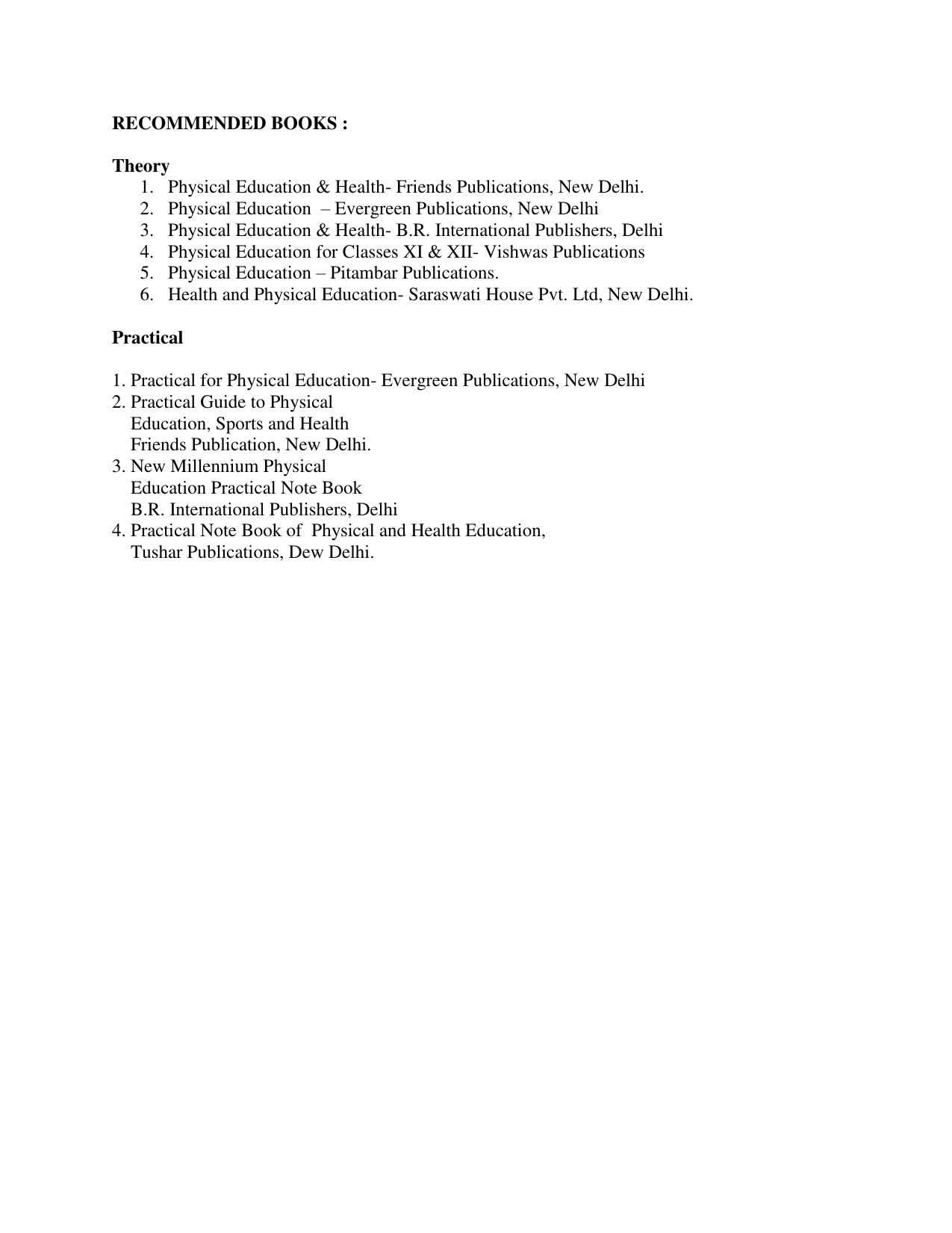 Meghalaya Board Physical Education Syllabus for Class XI & XII - Page 6