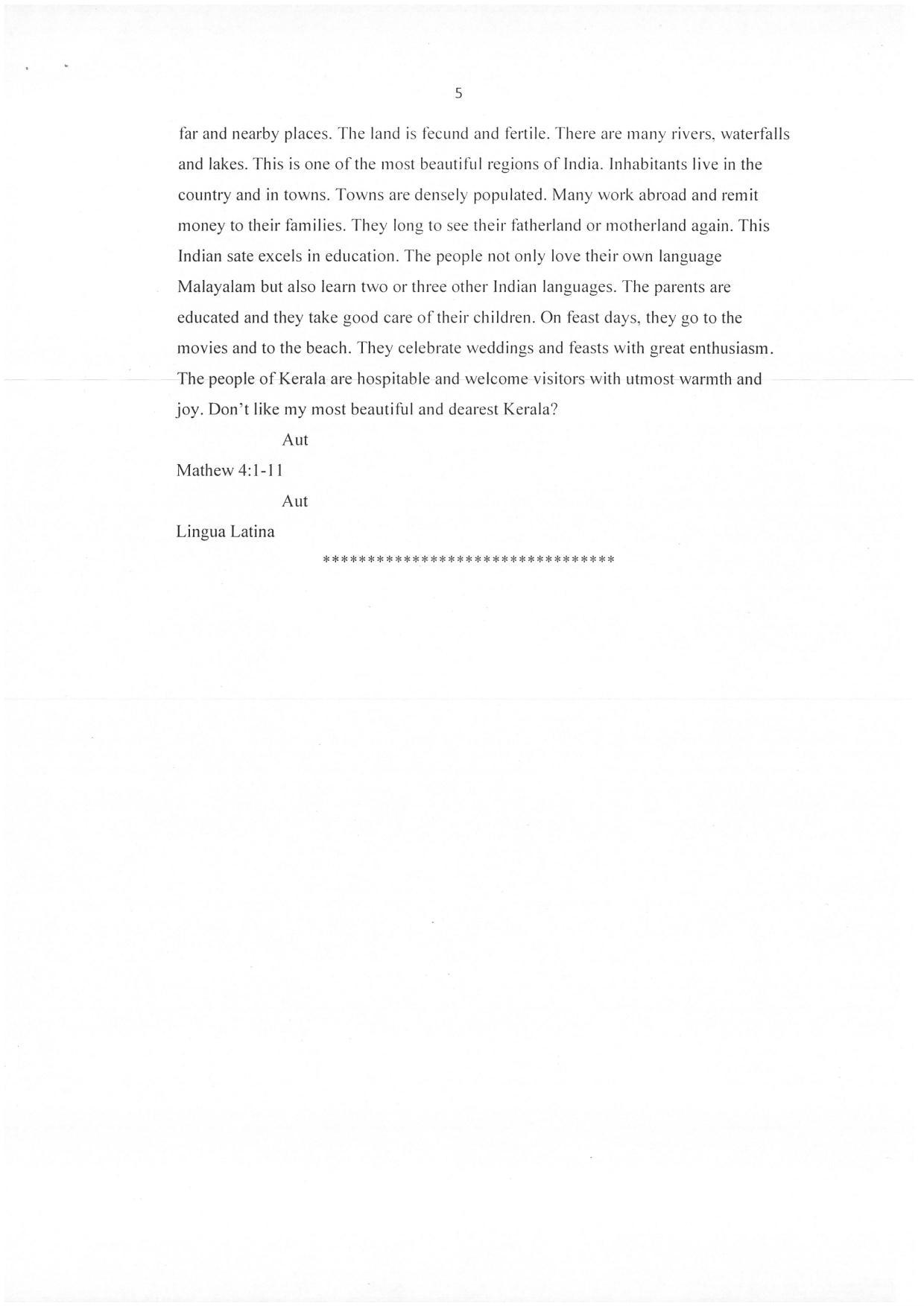 Kerala Plus One (Class 11th) Part-II Latin Answer Key 2021 - Page 5