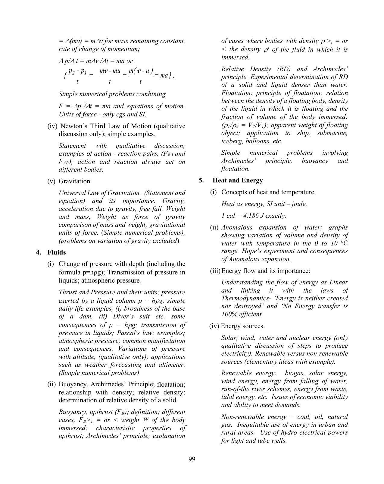 ICSE Physics Syllabus 2026 - Page 2
