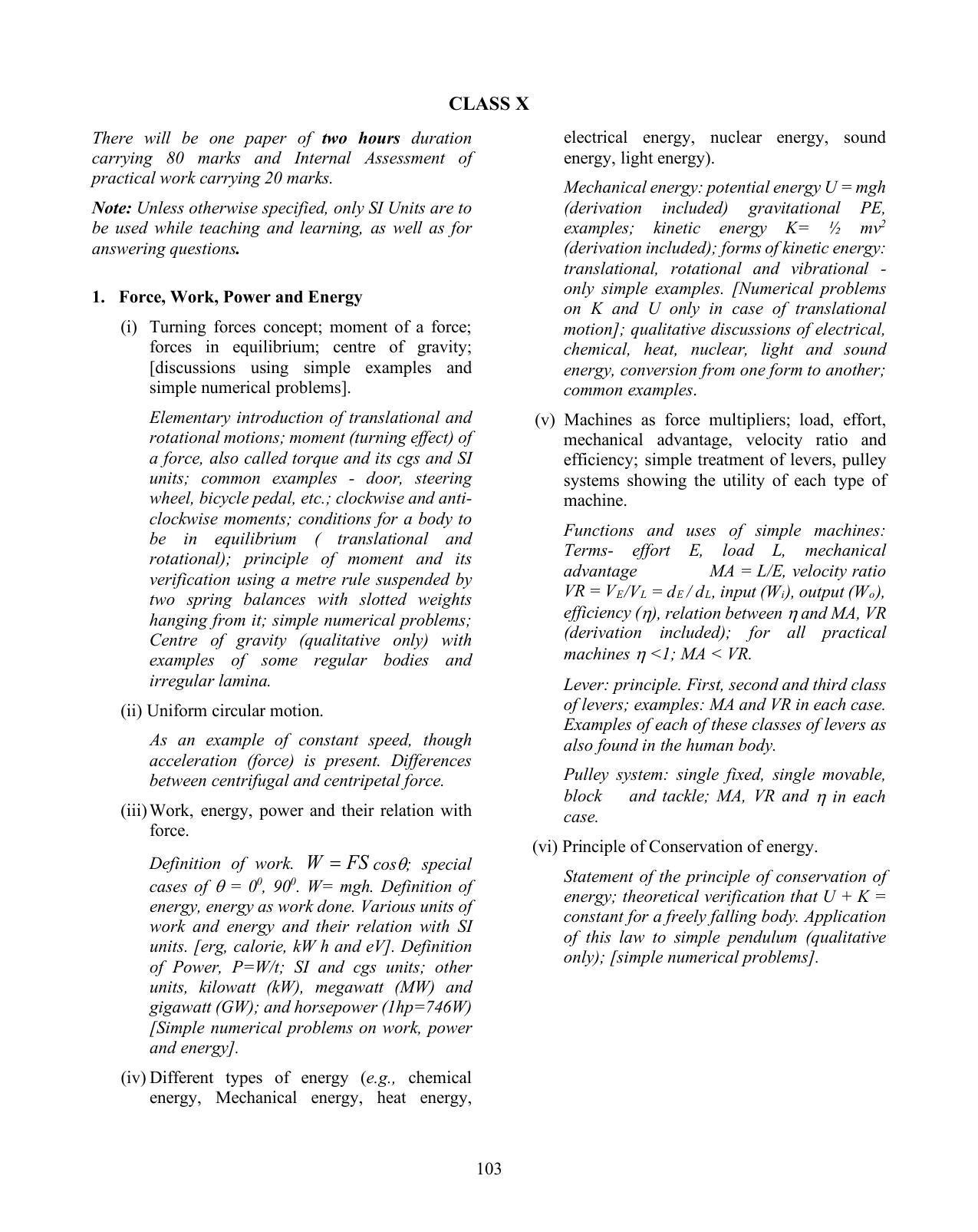 ICSE Physics Syllabus 2026 - Page 6