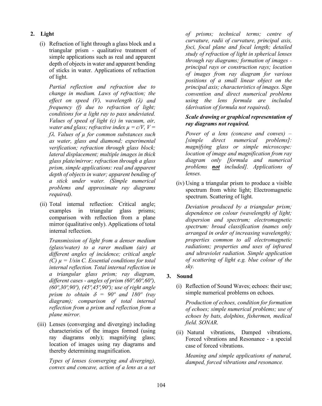 ICSE Physics Syllabus 2026 - Page 7