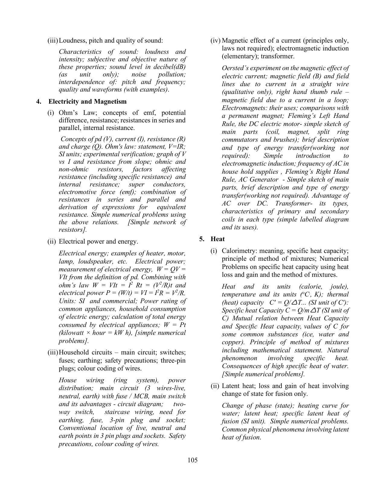 ICSE Physics Syllabus 2026 - Page 8