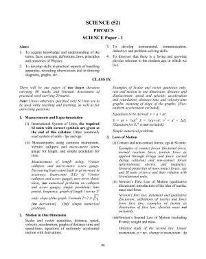 ICSE Physics Syllabus 2026