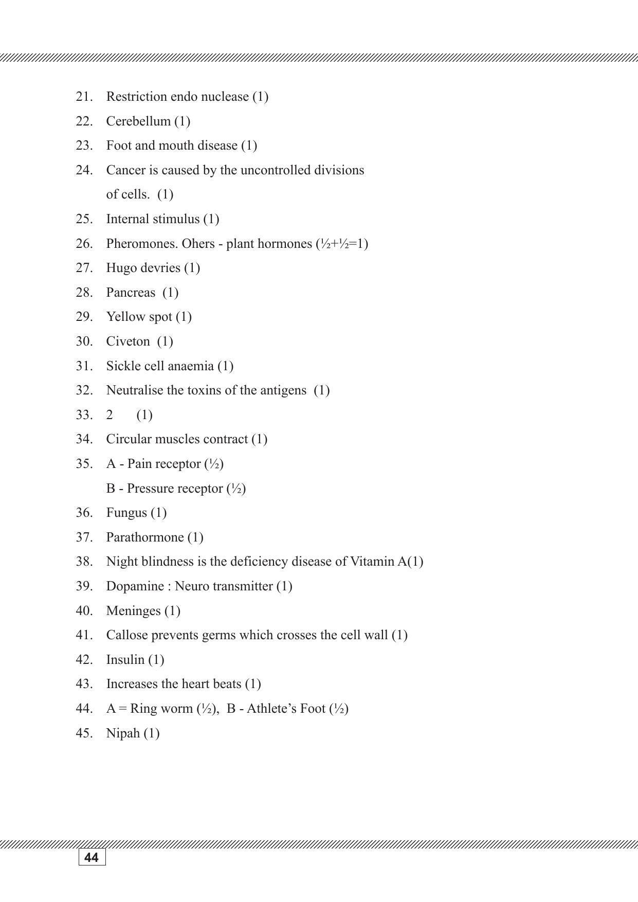 Kerala SSLC 2023 Biology Question Pool - Page 44