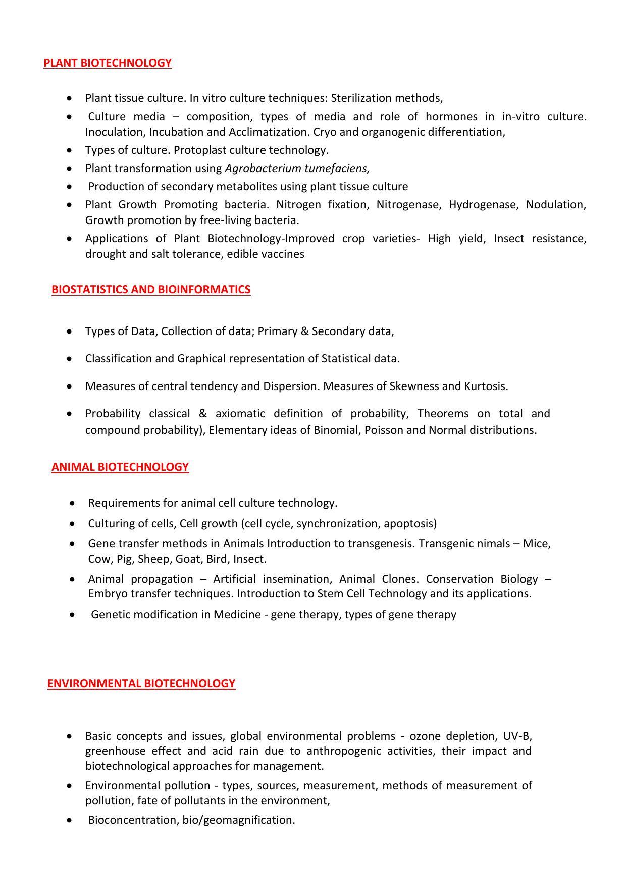 GU ART CDT Biotechnology Syllabus - Page 5