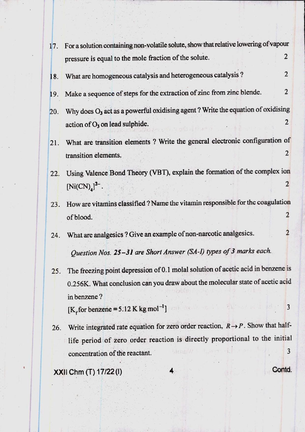 COHSEM 12th Question Papers Improvement 2022 Chemistry - Page 4