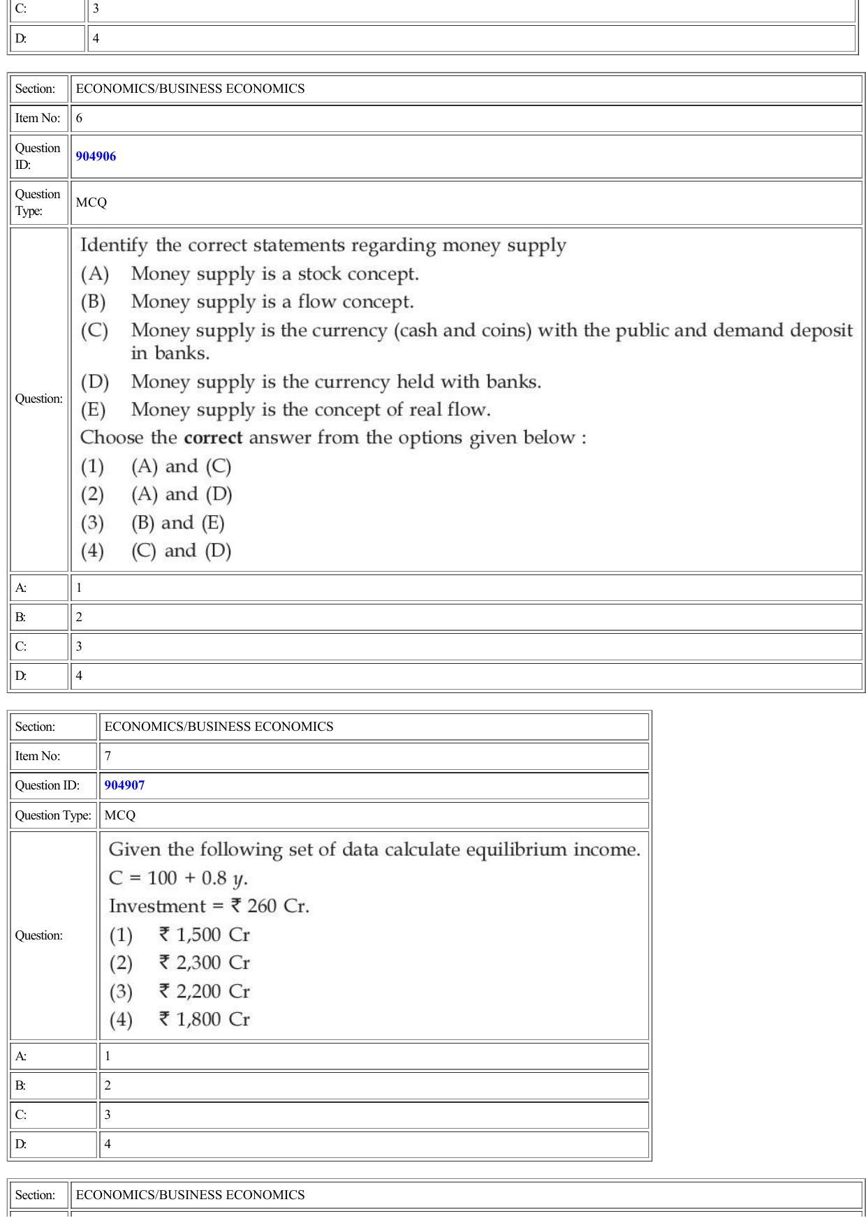 CUET 2022 Question Paper of Economics Business Economics - Page 3