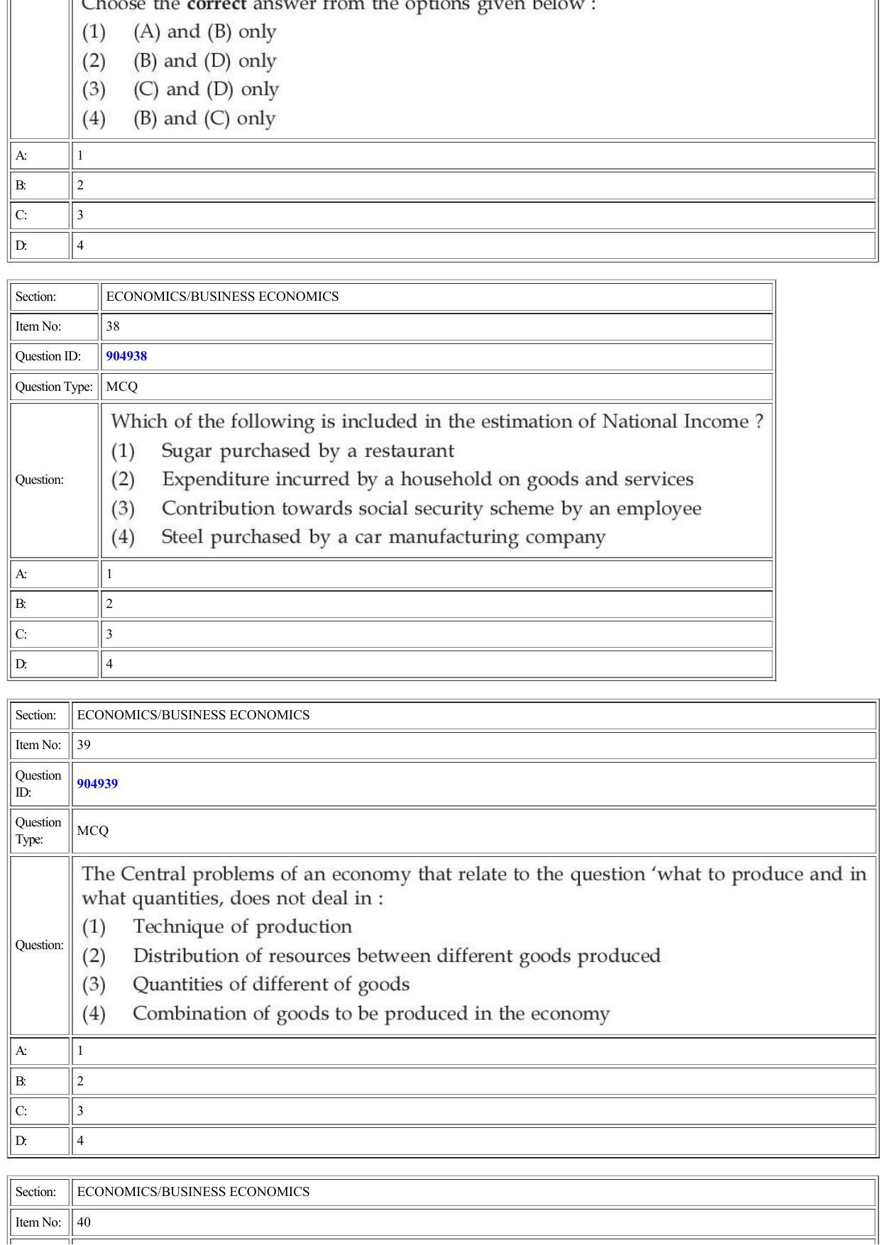 CUET 2022 Question Paper of Economics Business Economics - Page 16