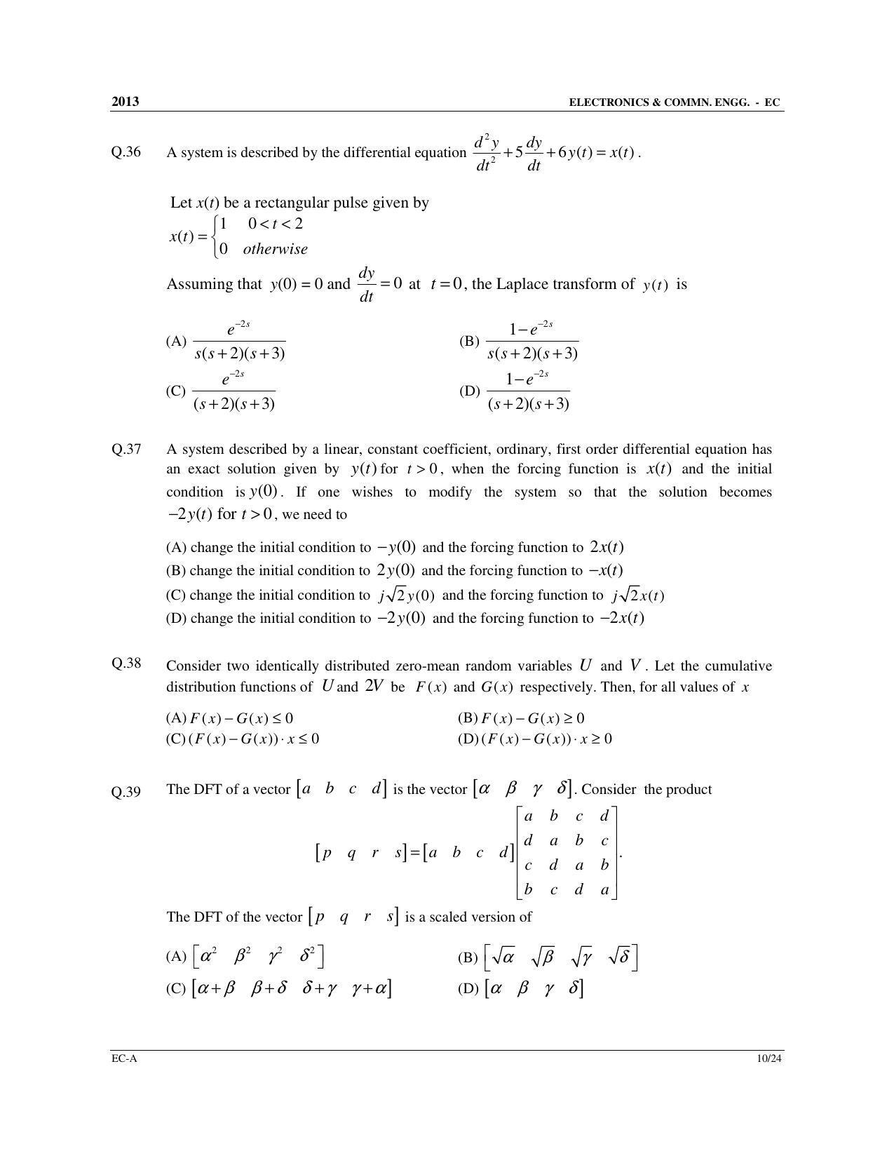 GATE 2013 Electronics and Communication Engineering (EC) Question Paper with Answer Key - Page 11