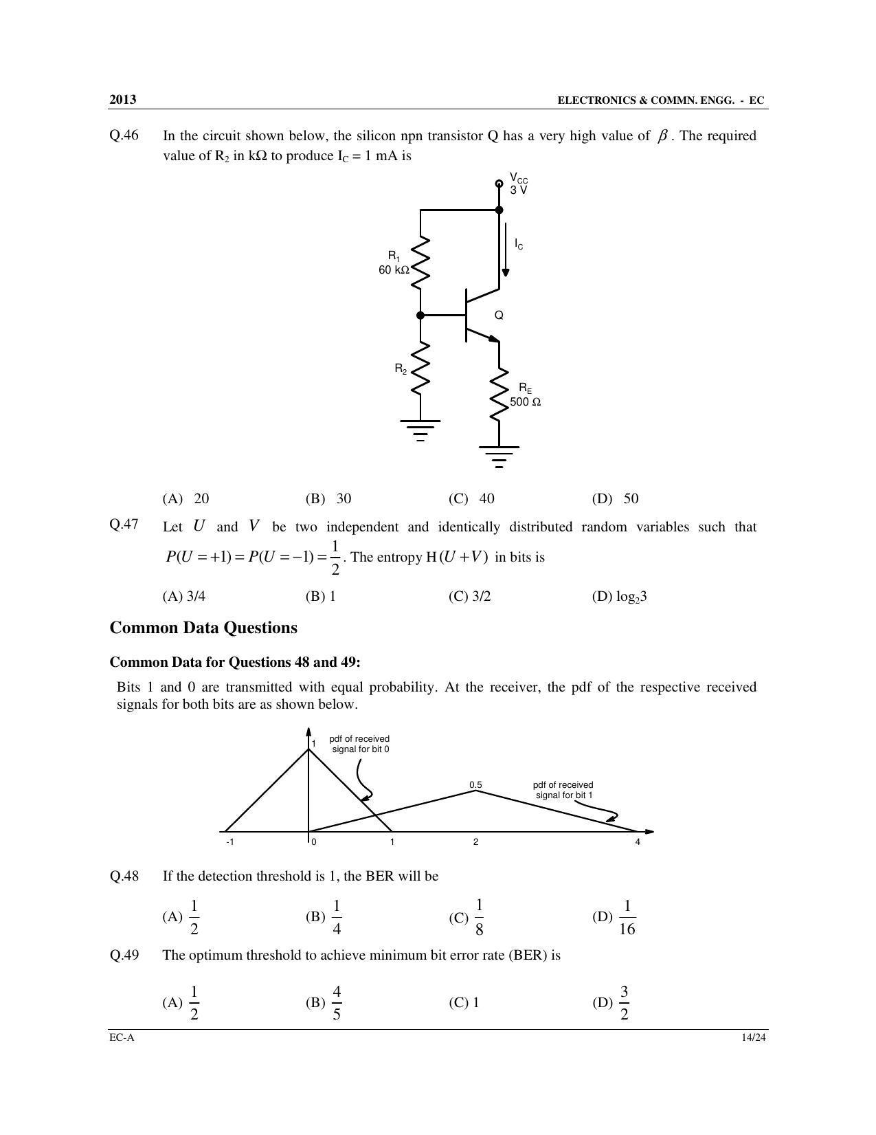 GATE 2013 Electronics and Communication Engineering (EC) Question Paper with Answer Key - Page 15