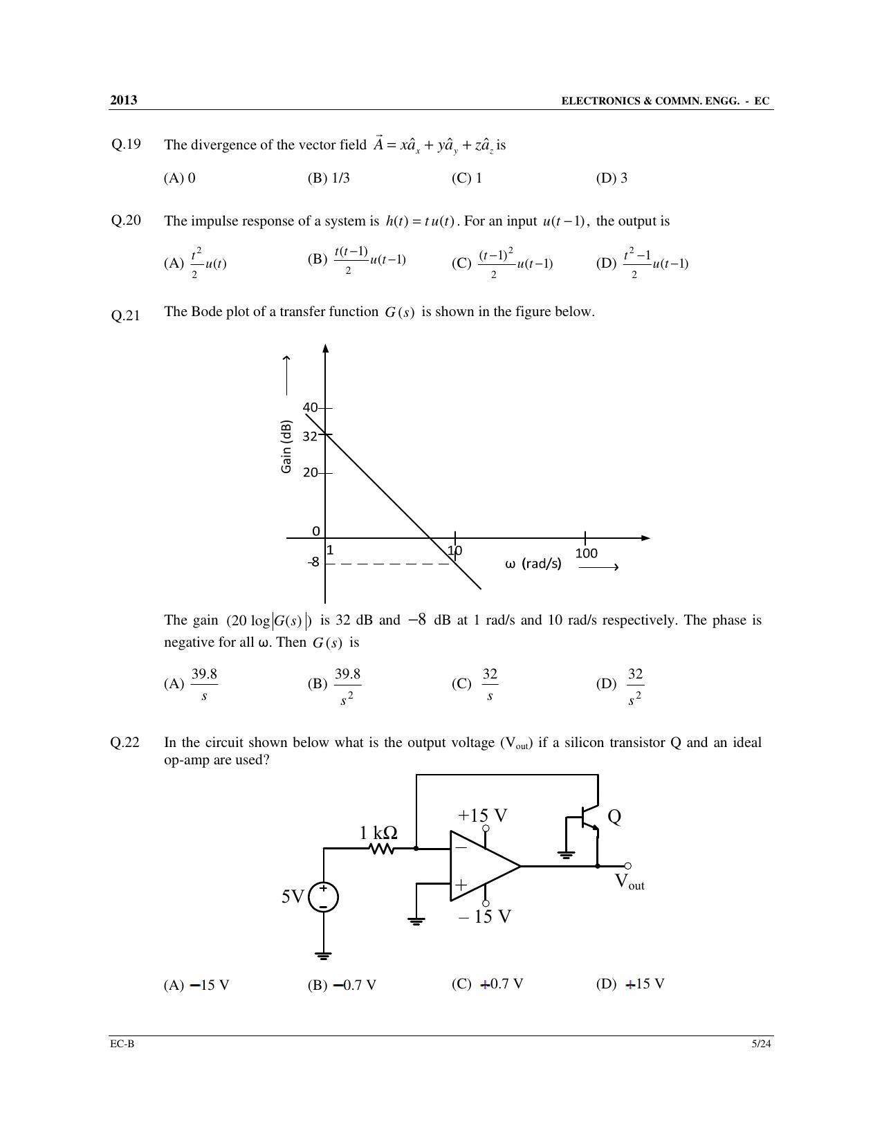 GATE 2013 Electronics and Communication Engineering (EC) Question Paper with Answer Key - Page 25