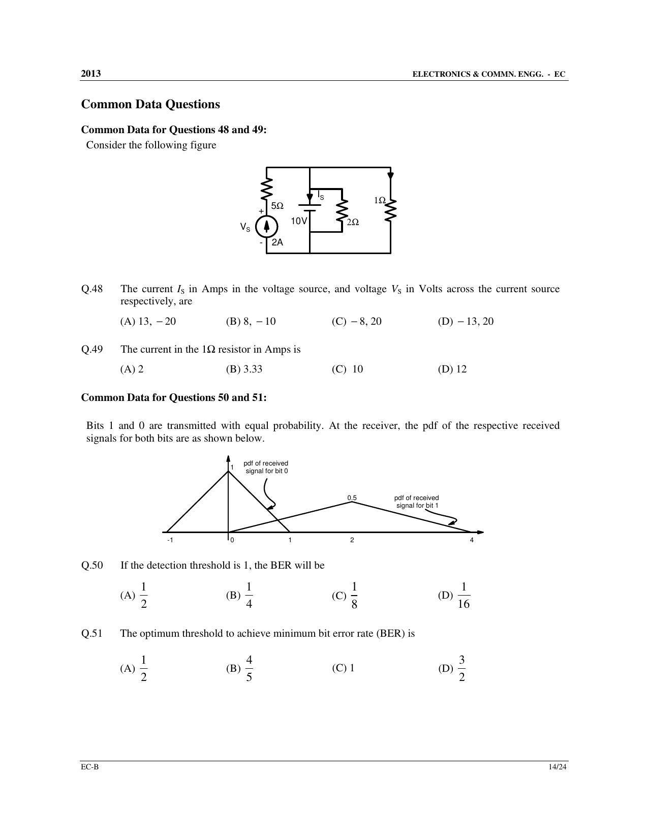 GATE 2013 Electronics and Communication Engineering (EC) Question Paper with Answer Key - Page 34
