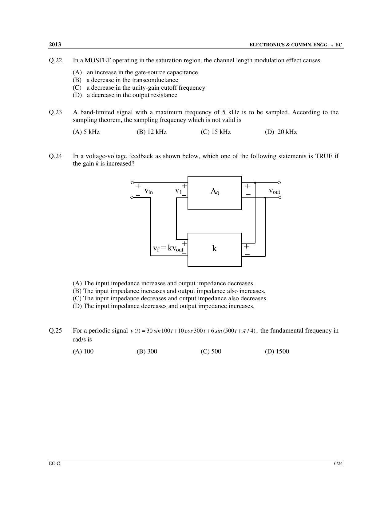 GATE 2013 Electronics and Communication Engineering (EC) Question Paper with Answer Key - Page 45