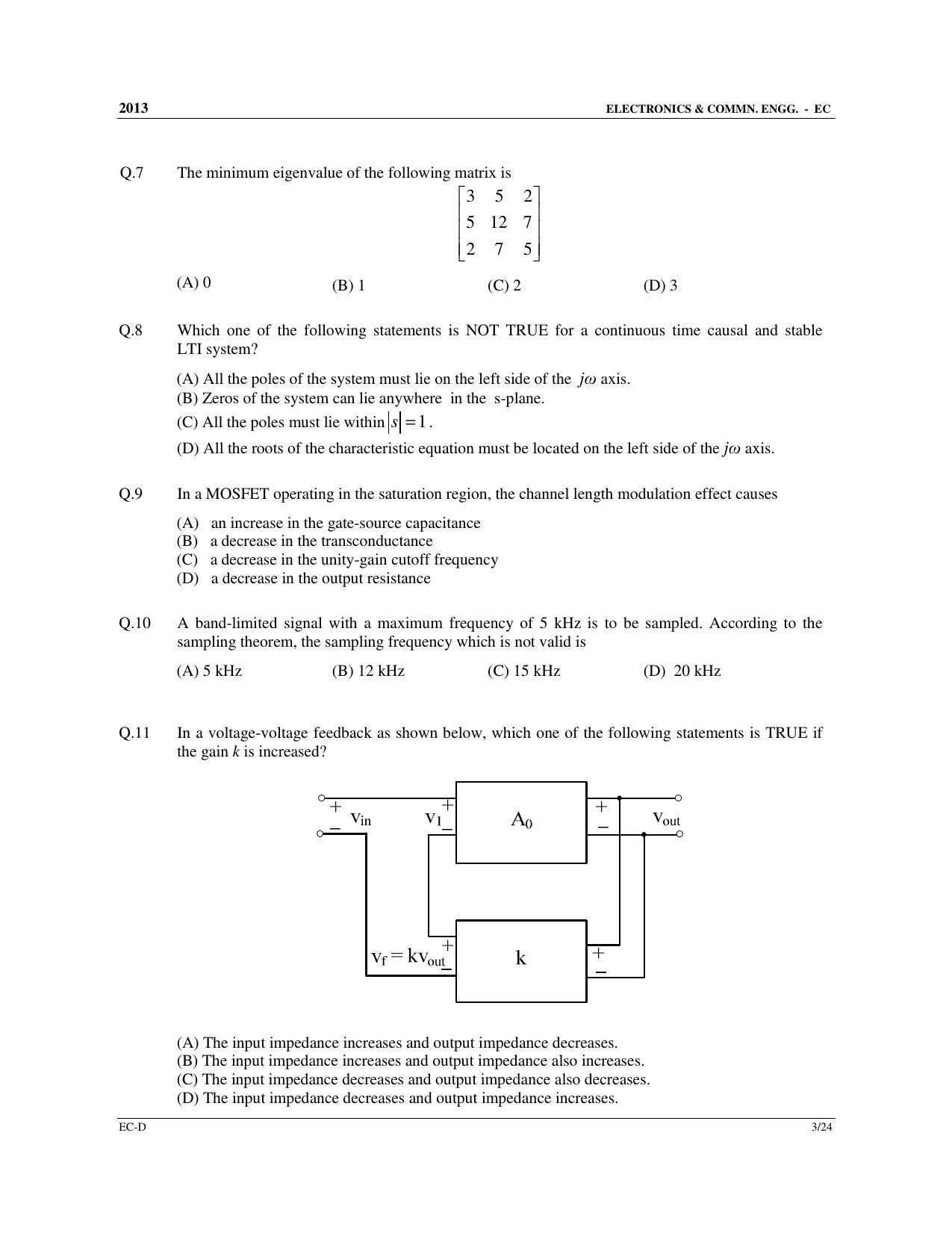 GATE 2013 Electronics and Communication Engineering (EC) Question Paper with Answer Key - Page 61